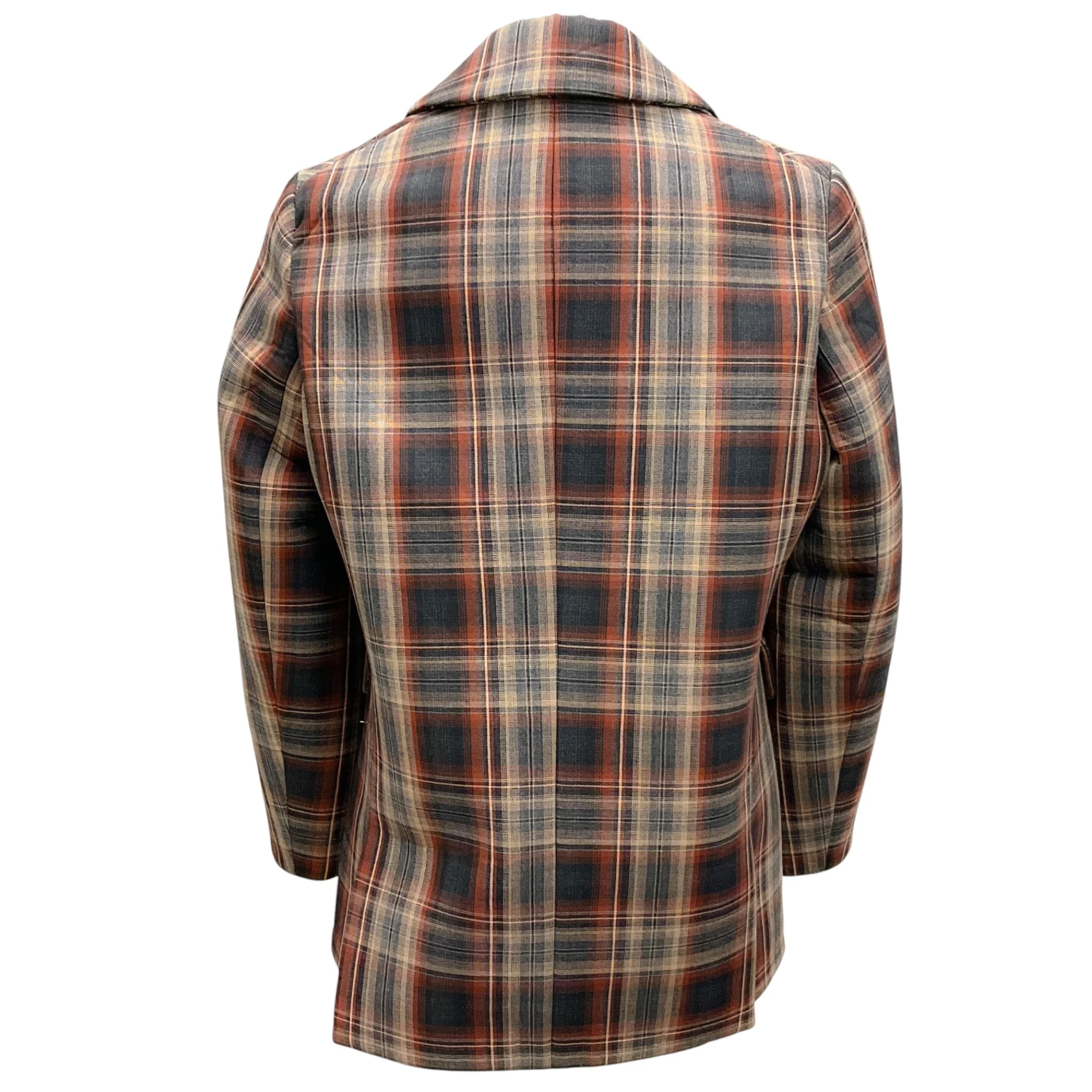 Acne Studios Brown Multi Check Bonded Suit Jacket - Image 3