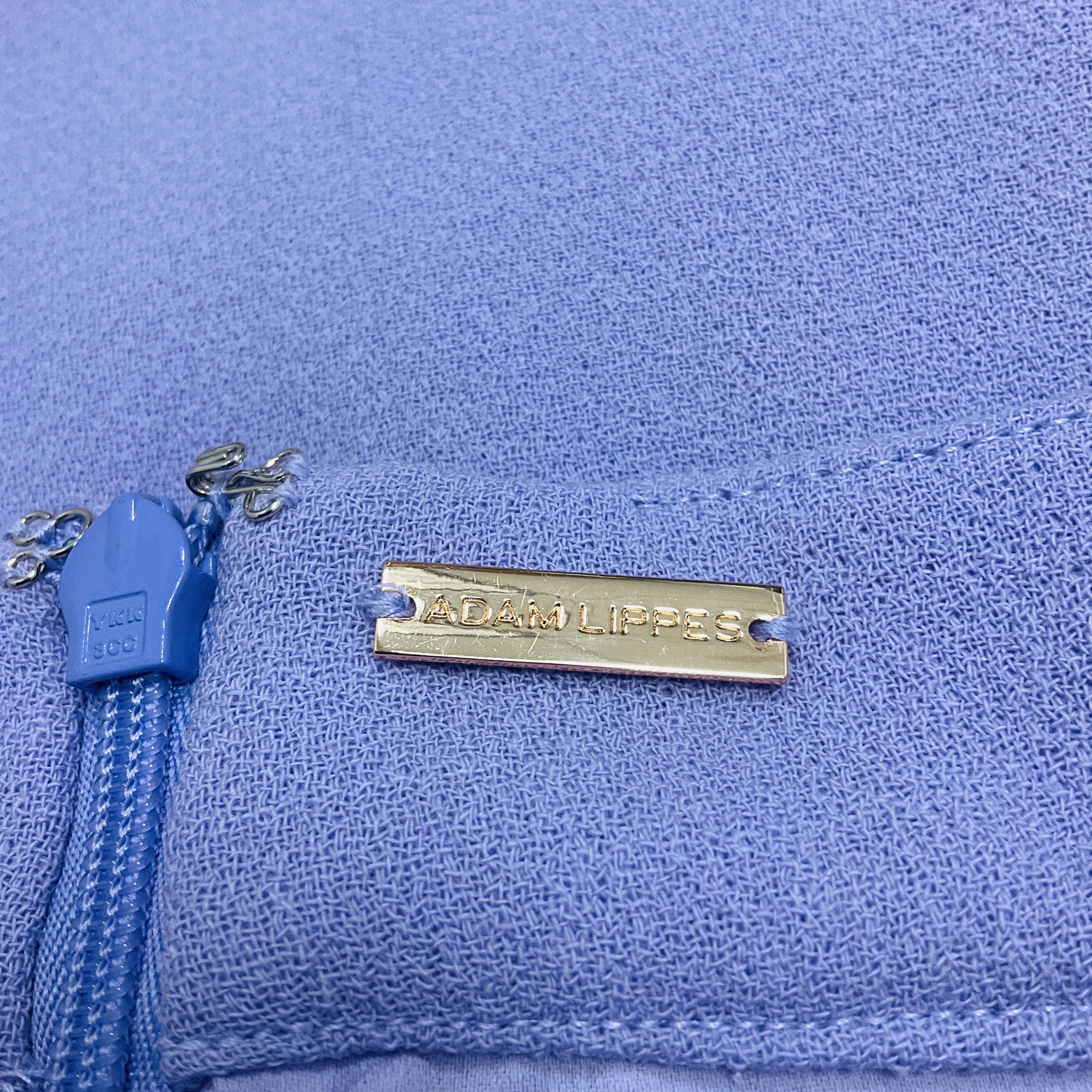 Adam Lippes Lavender Crystal Embellished Wool Crepe Top and Skirt Set - Image 4