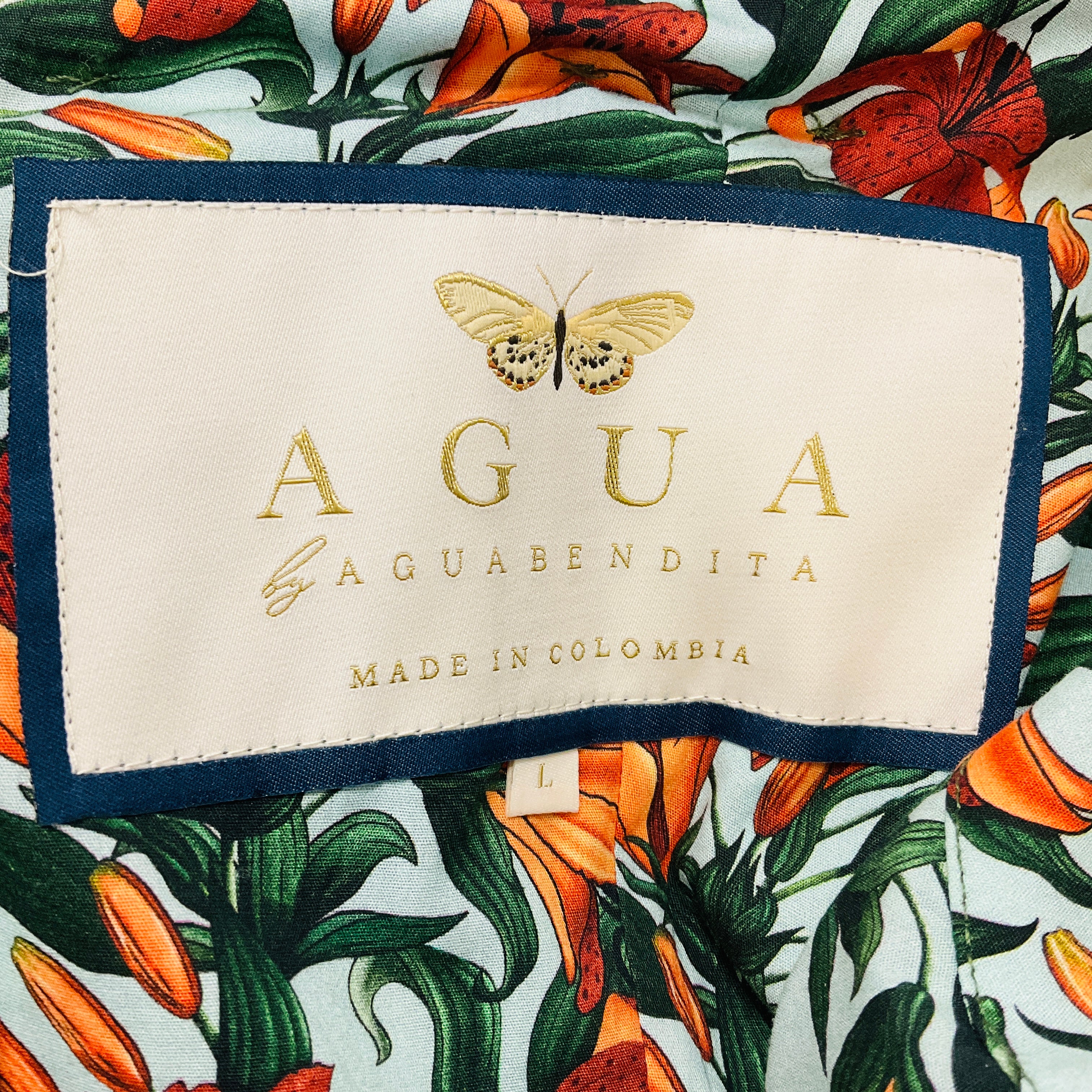 Agua by Agua Bendita Azul Multi Jardin Monarca Ruffled Mini Dress - Image 4