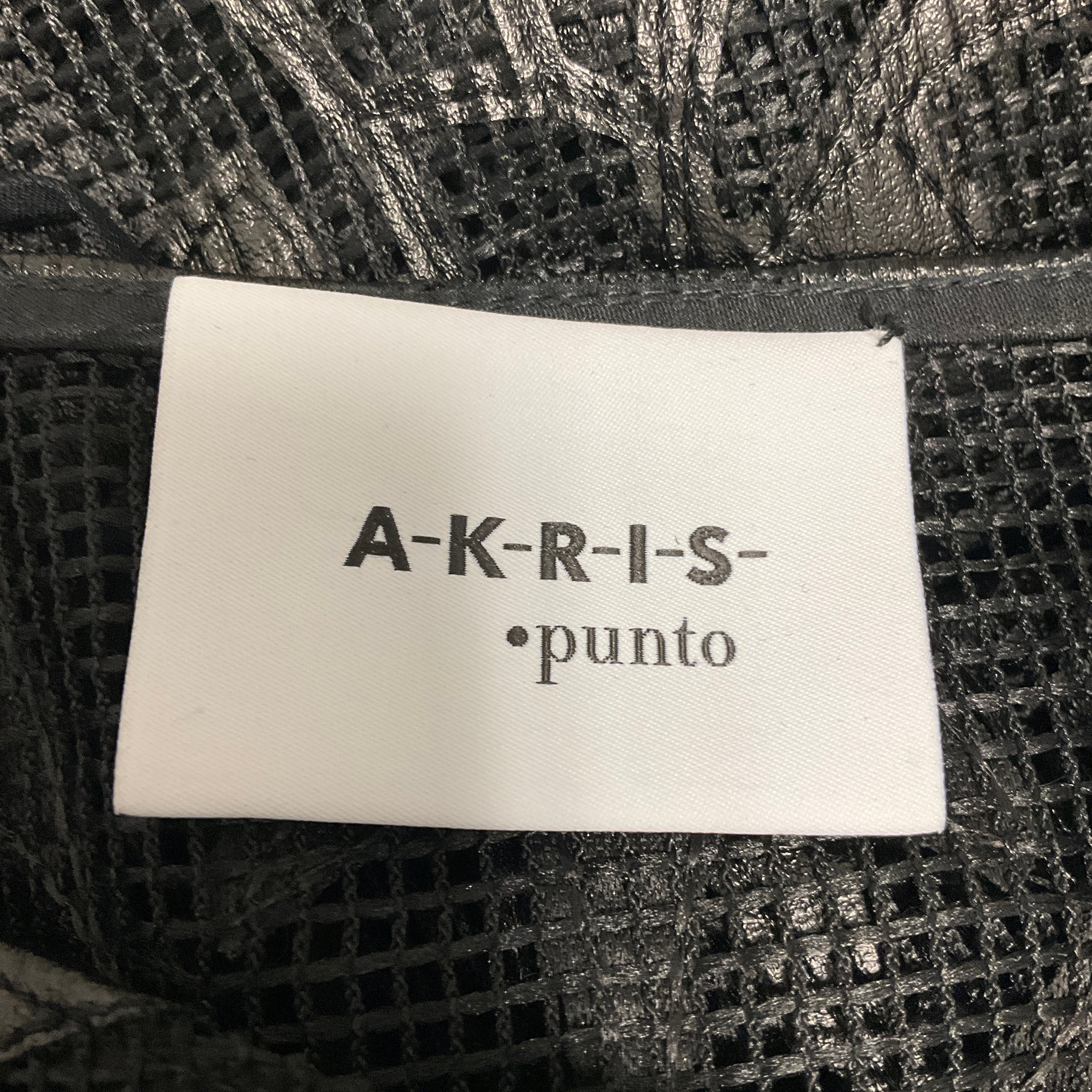 Akris Punto Black Belted Vegan Leather and Mesh Sleeveless Midi Dress with Slip - Image 4