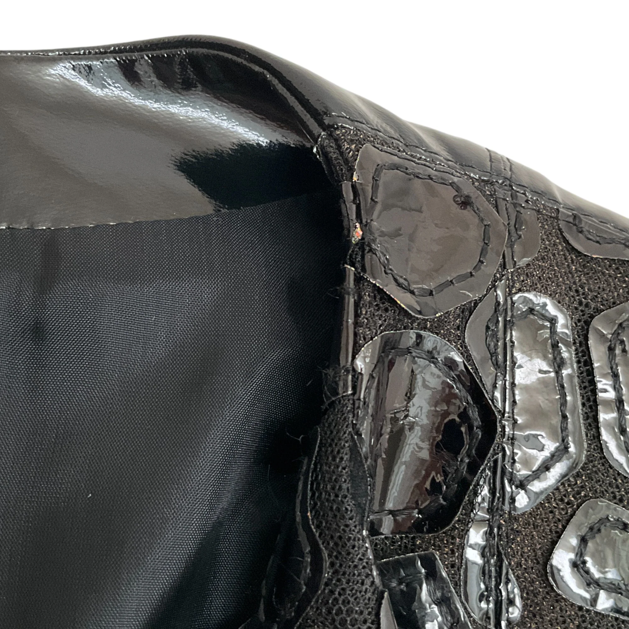 Akris Black Patent Animal Print Jacket - Image 5