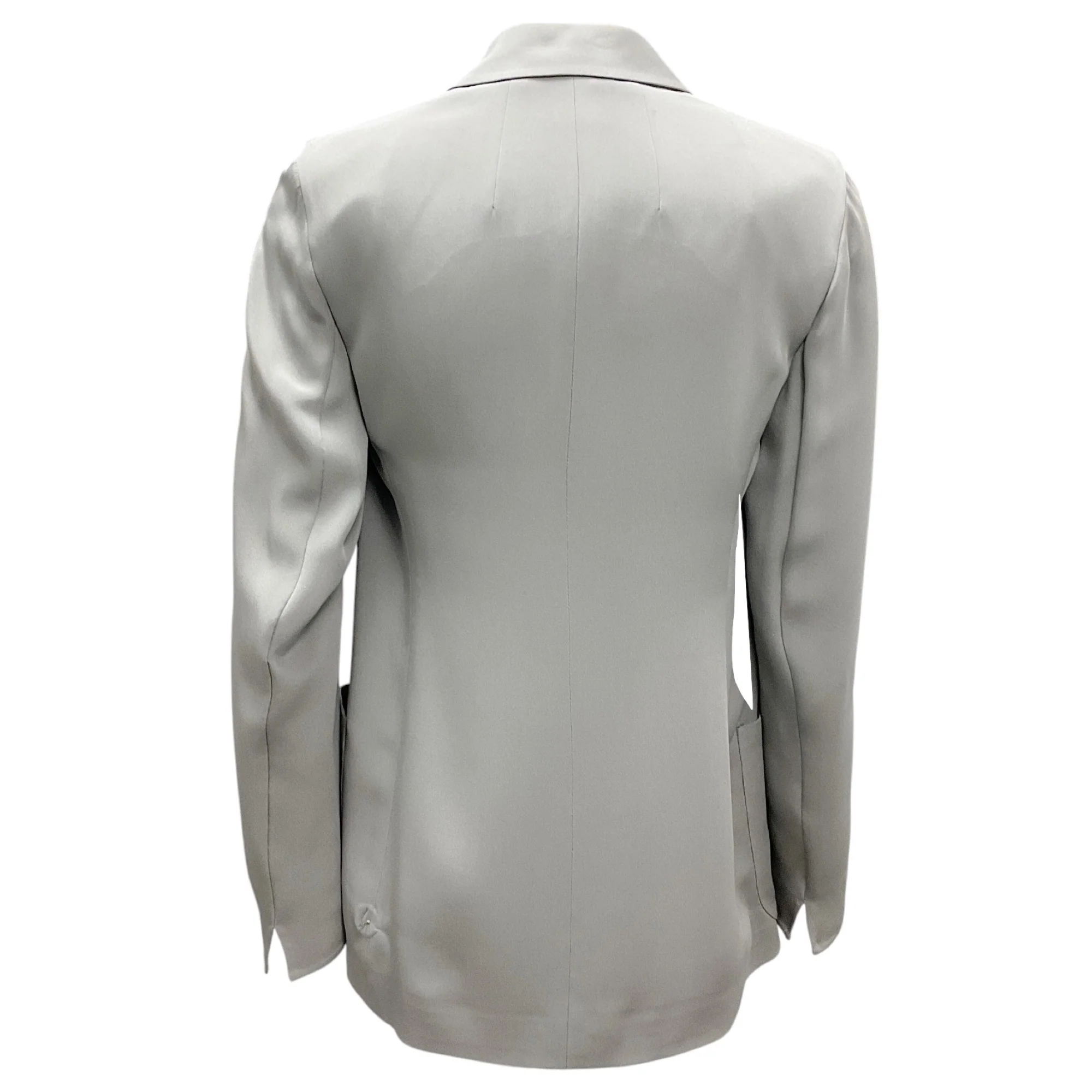 Akris Grey One Button Silk Blazer - Image 3