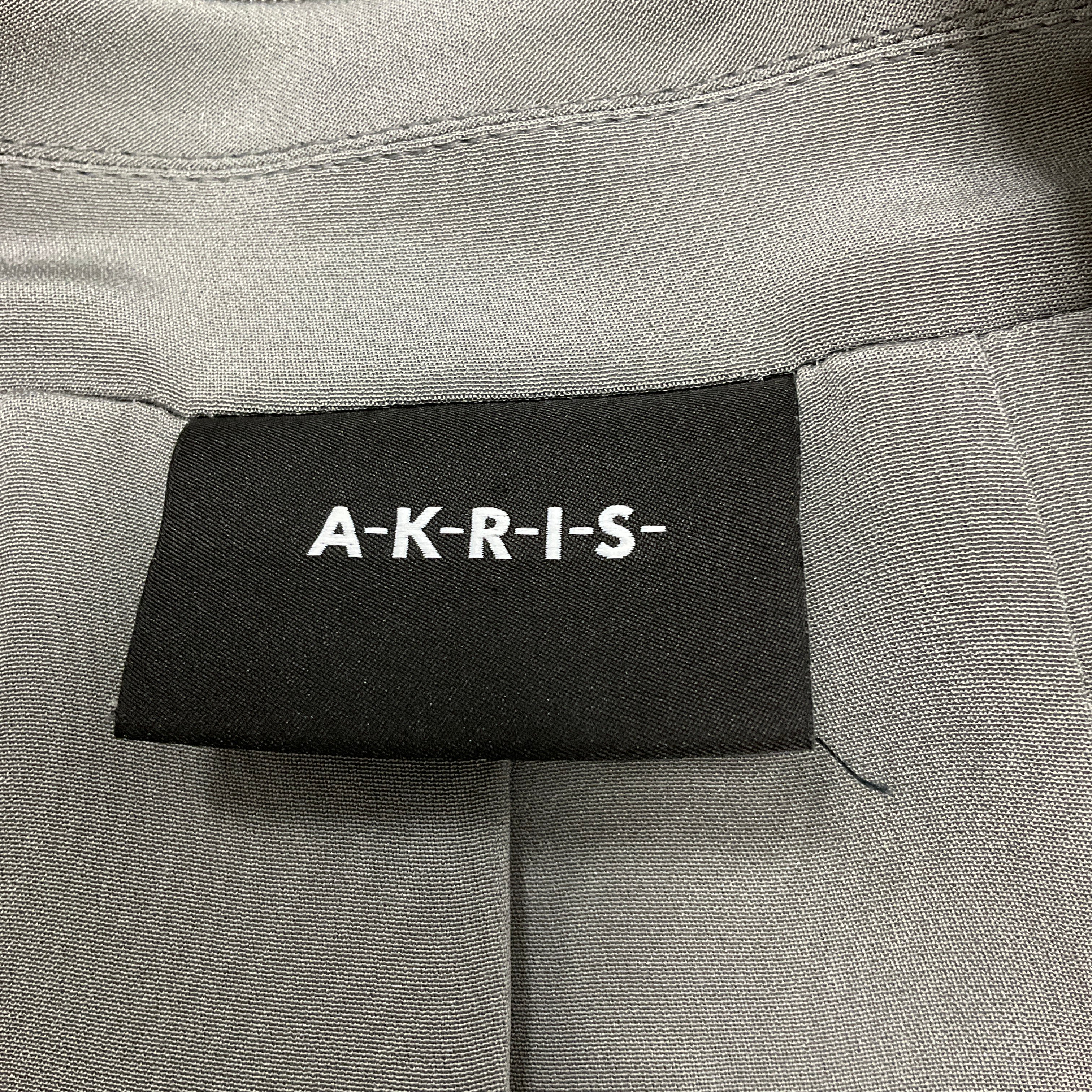 Akris Grey One Button Silk Blazer - Image 4