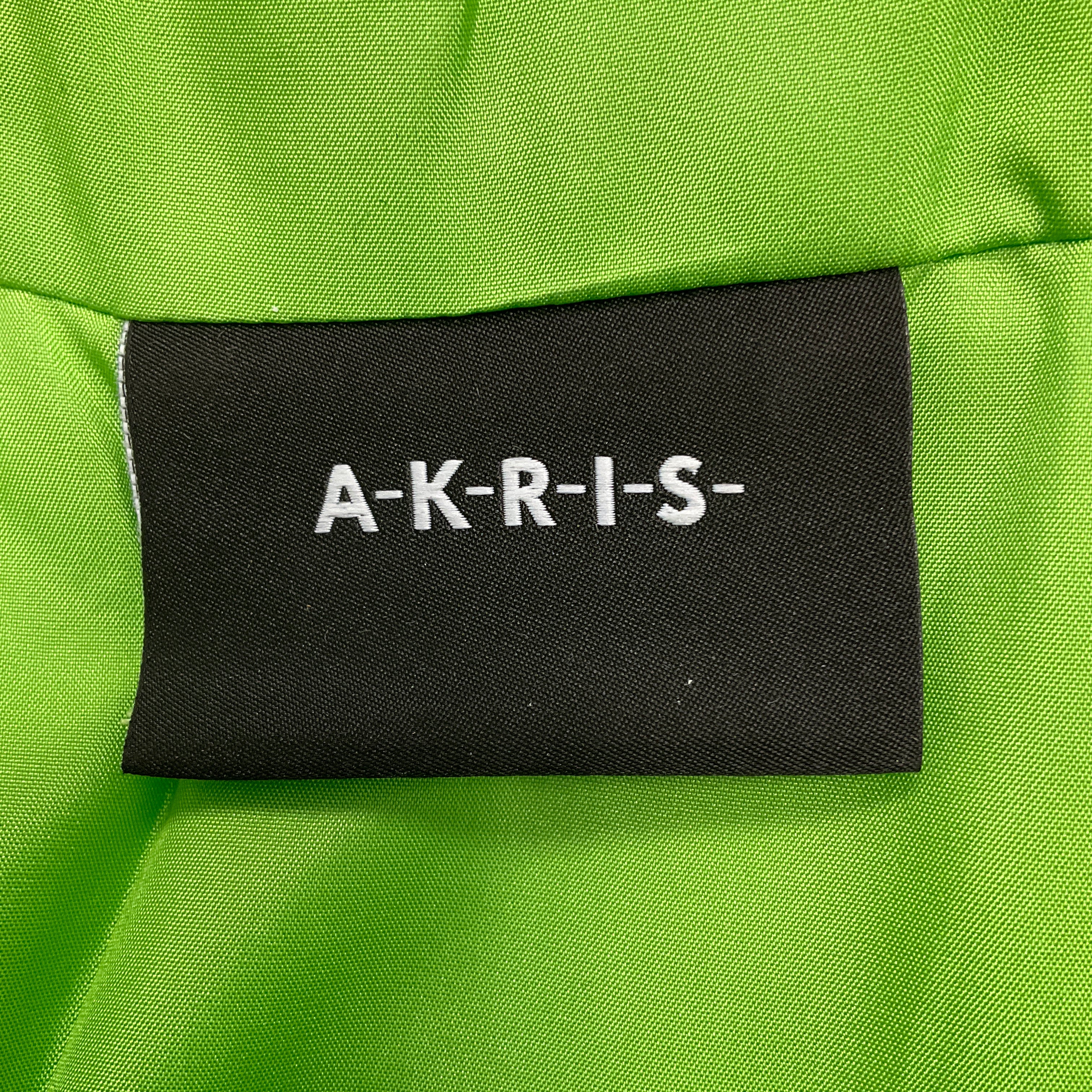 Akris Lime Green Zip-Front Silk Jacket - Image 4
