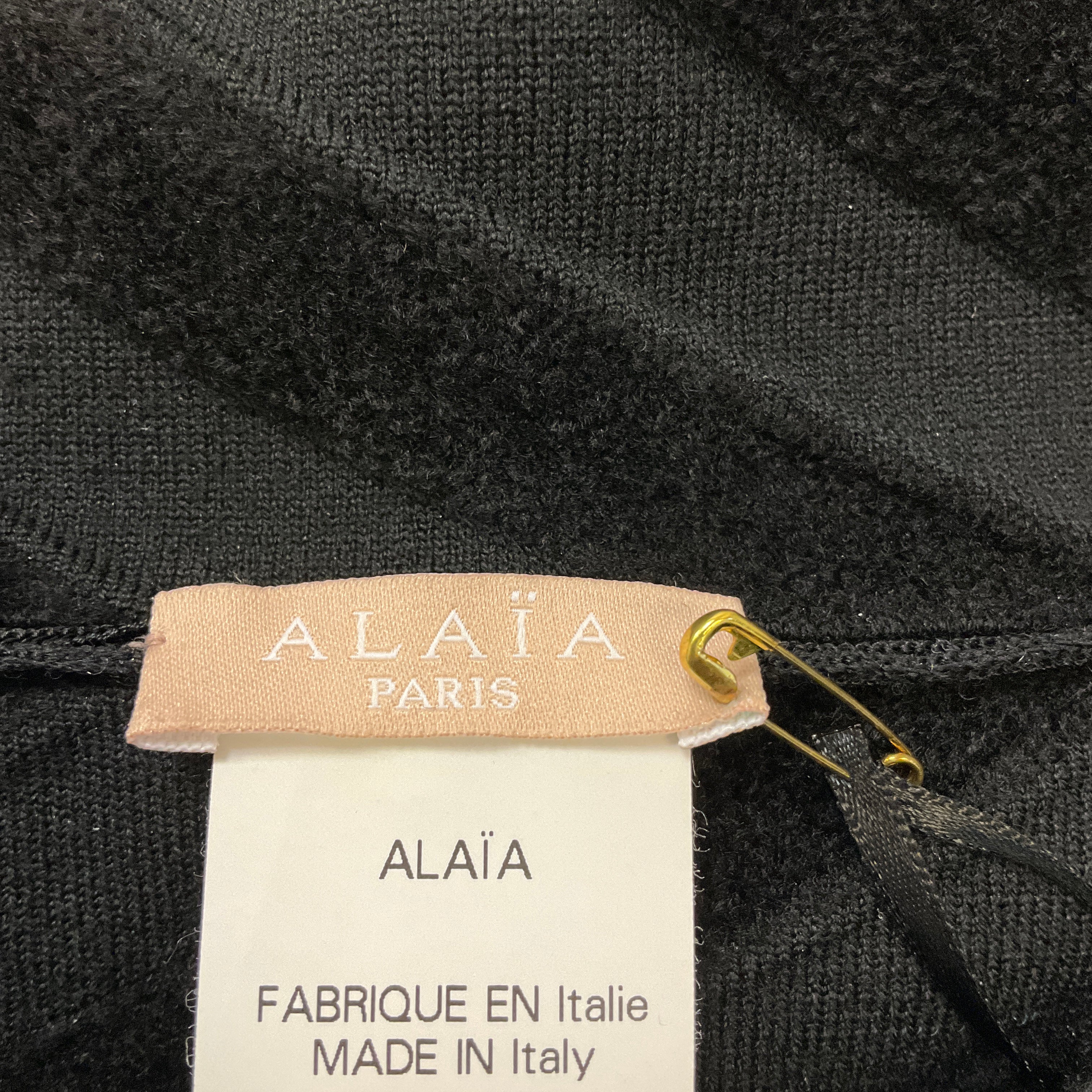 Alaia Black Flared Stretch Knit Jumper - Image 4