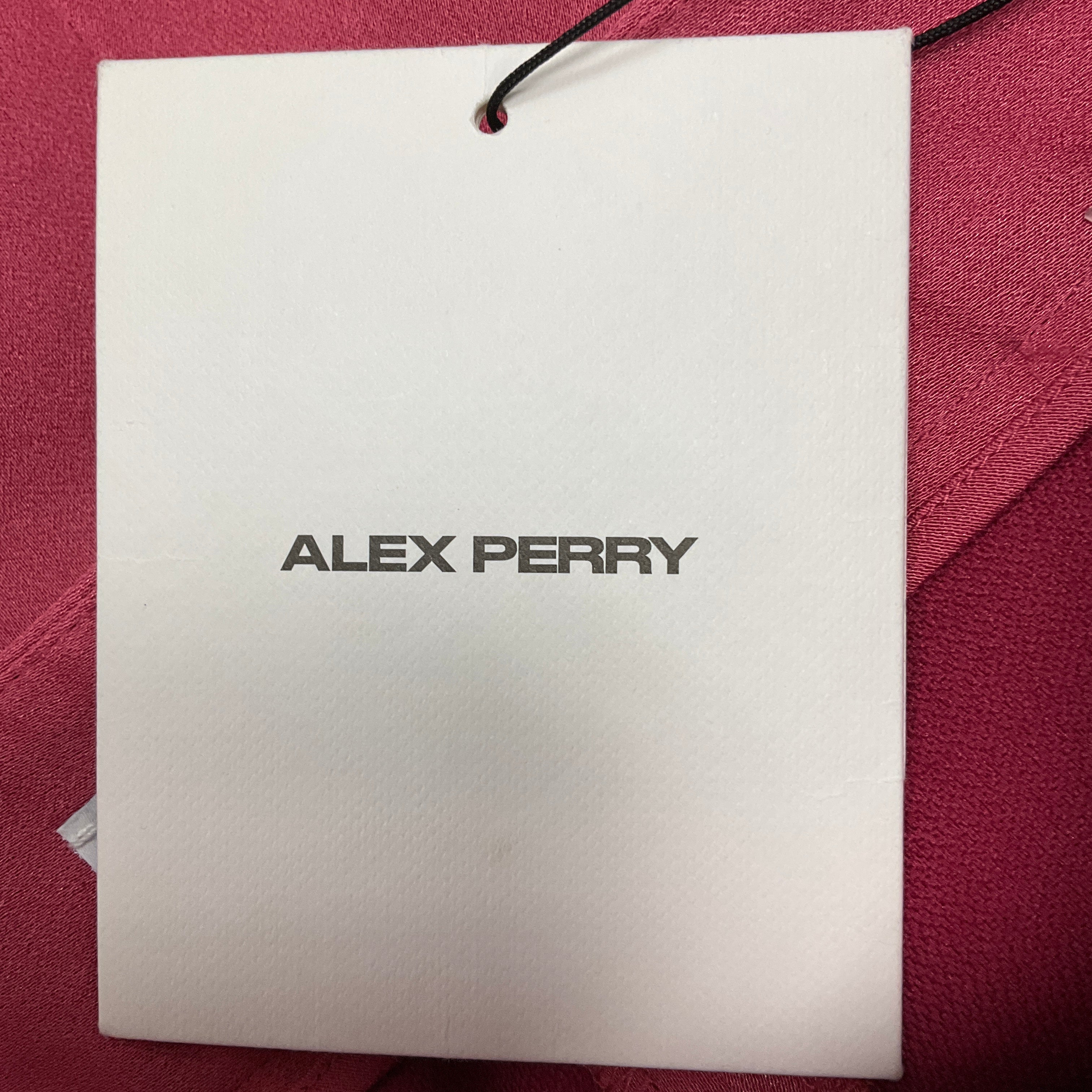 Alex Perry Garnet Rose Satin Crepe Pleat Short - Image 4