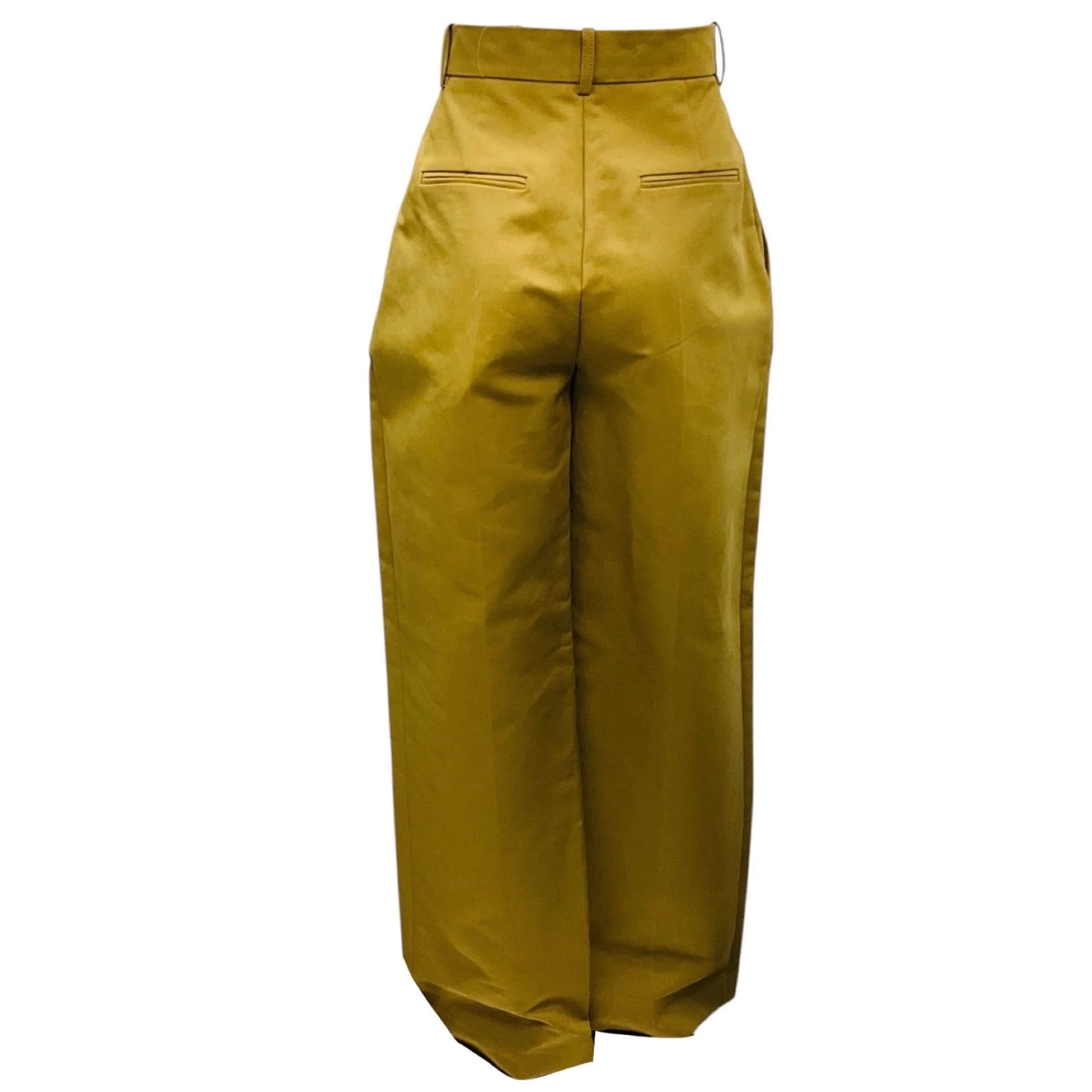 Alex Perry Khaki Tailored Cotton Trouser - Image 3