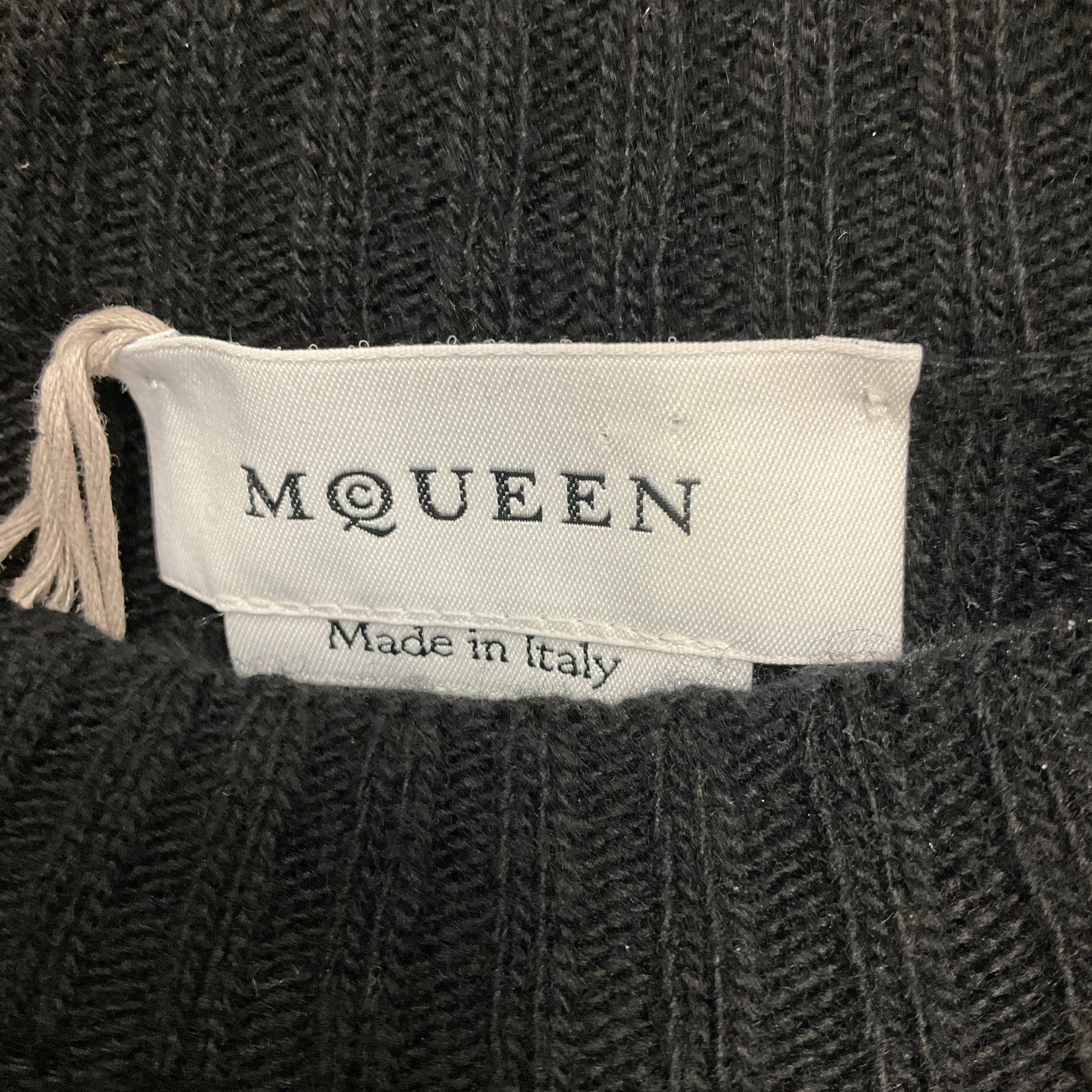 Alexander McQueen Black 2024 Mesh Tulle Detail Knit Pullover Sweater - Image 4
