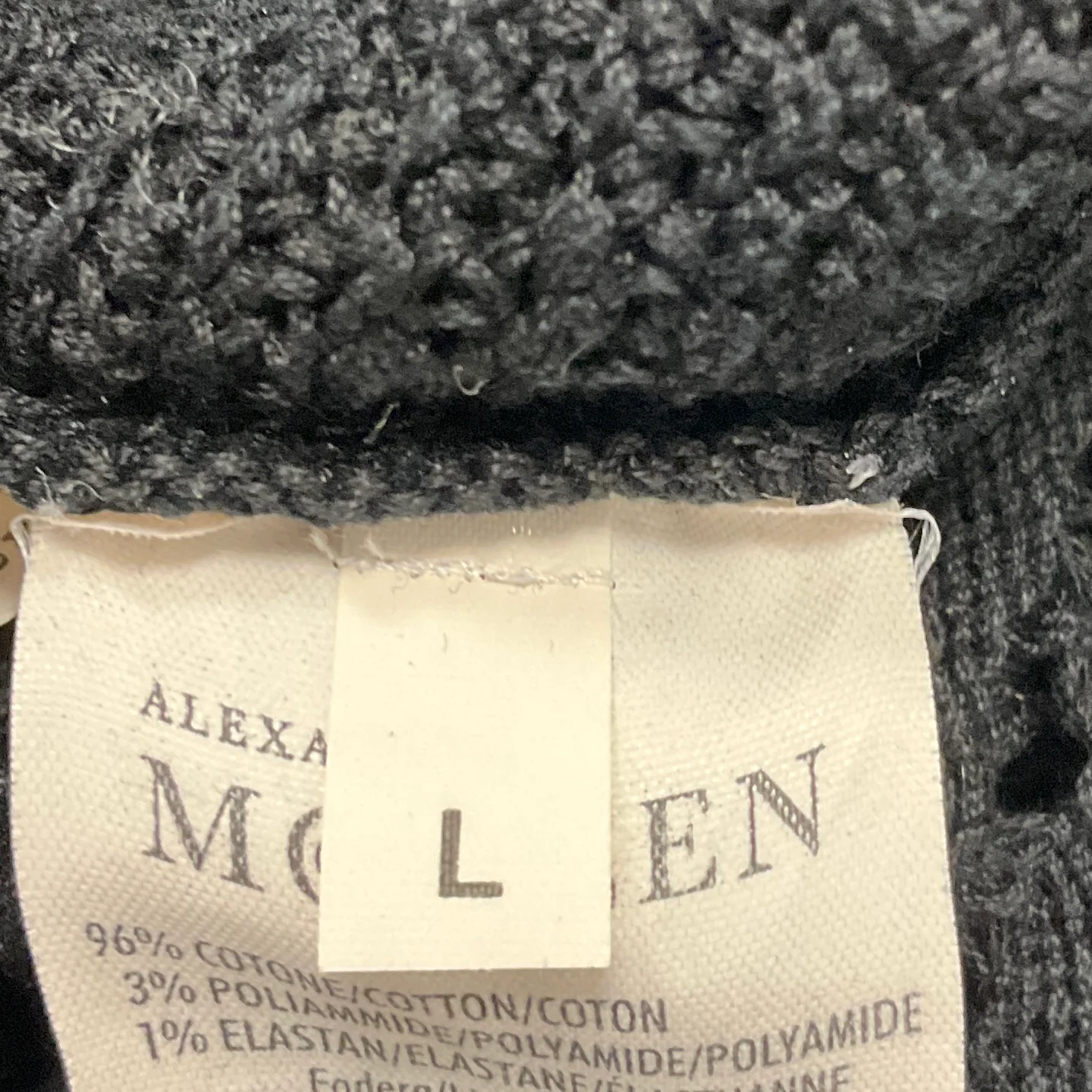 Alexander McQueen Black Sleeveless Crochet Knit Midi Cocktail Dress - Image 5