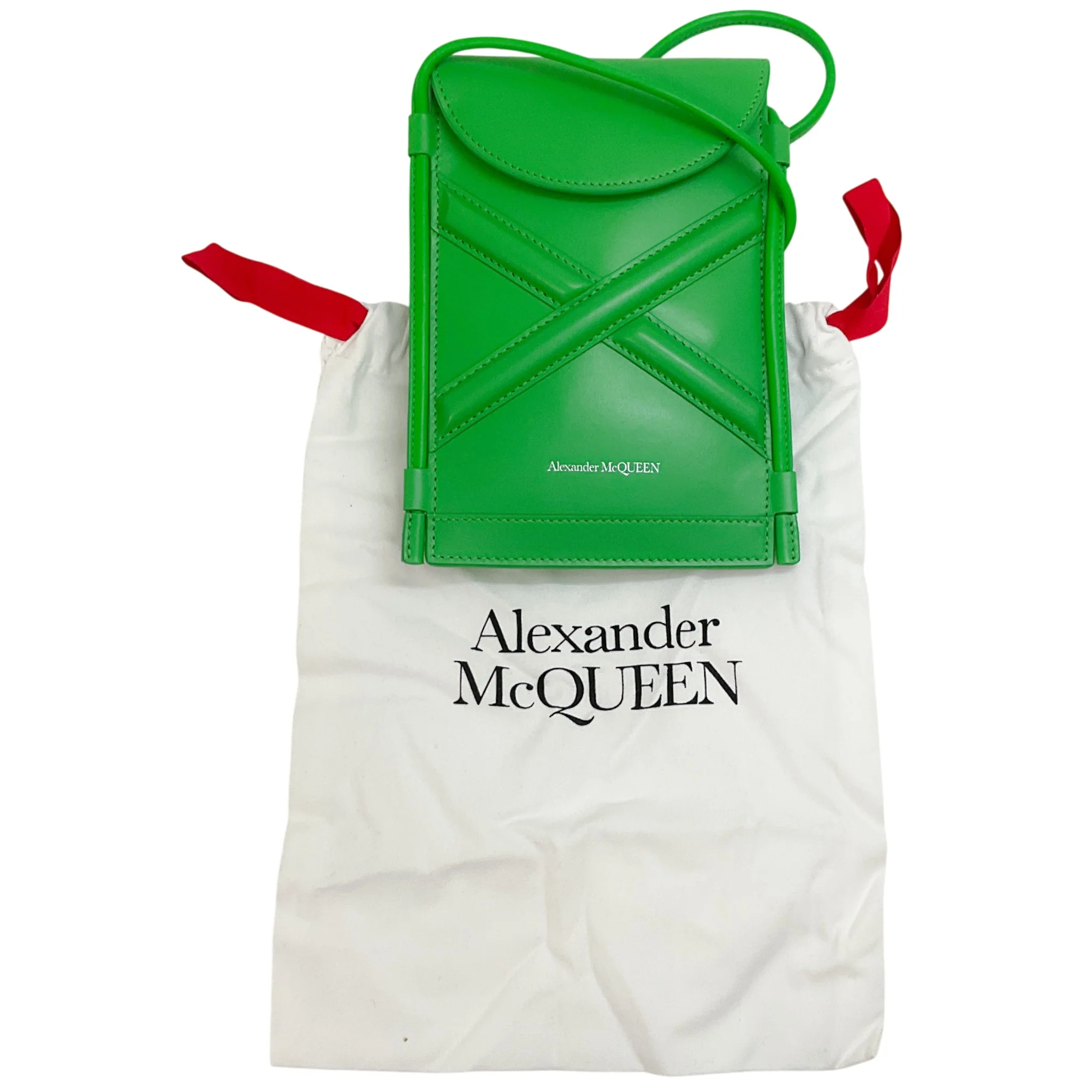 Alexander McQueen Green The Curve Micro Crossbody Bag - Image 5