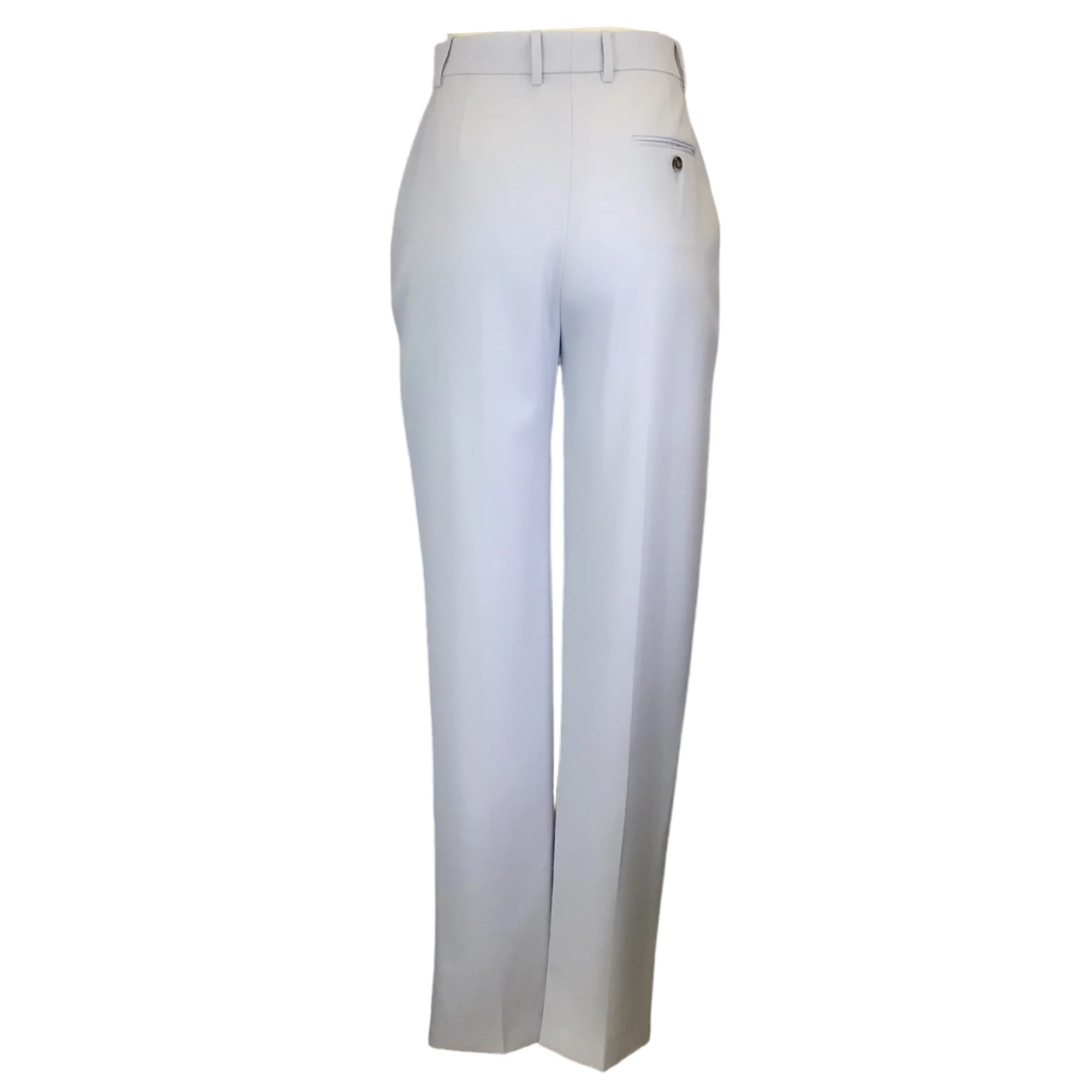 Alexander McQueen Light Blue 2022 Tapered Leg Wool Pants / Trousers - Image 3