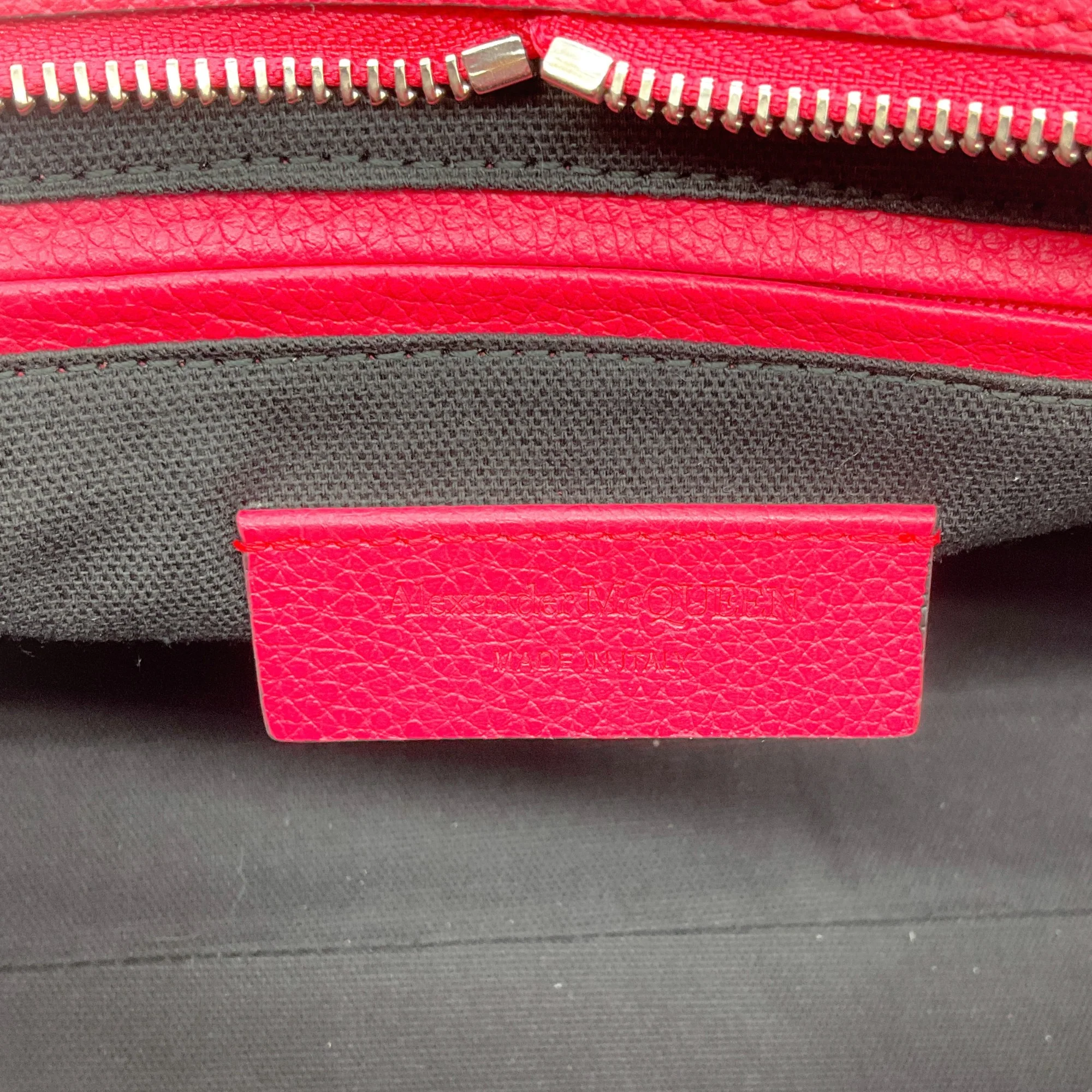 Alexander McQueen Pink Leather Padlock Satchel - Image 8
