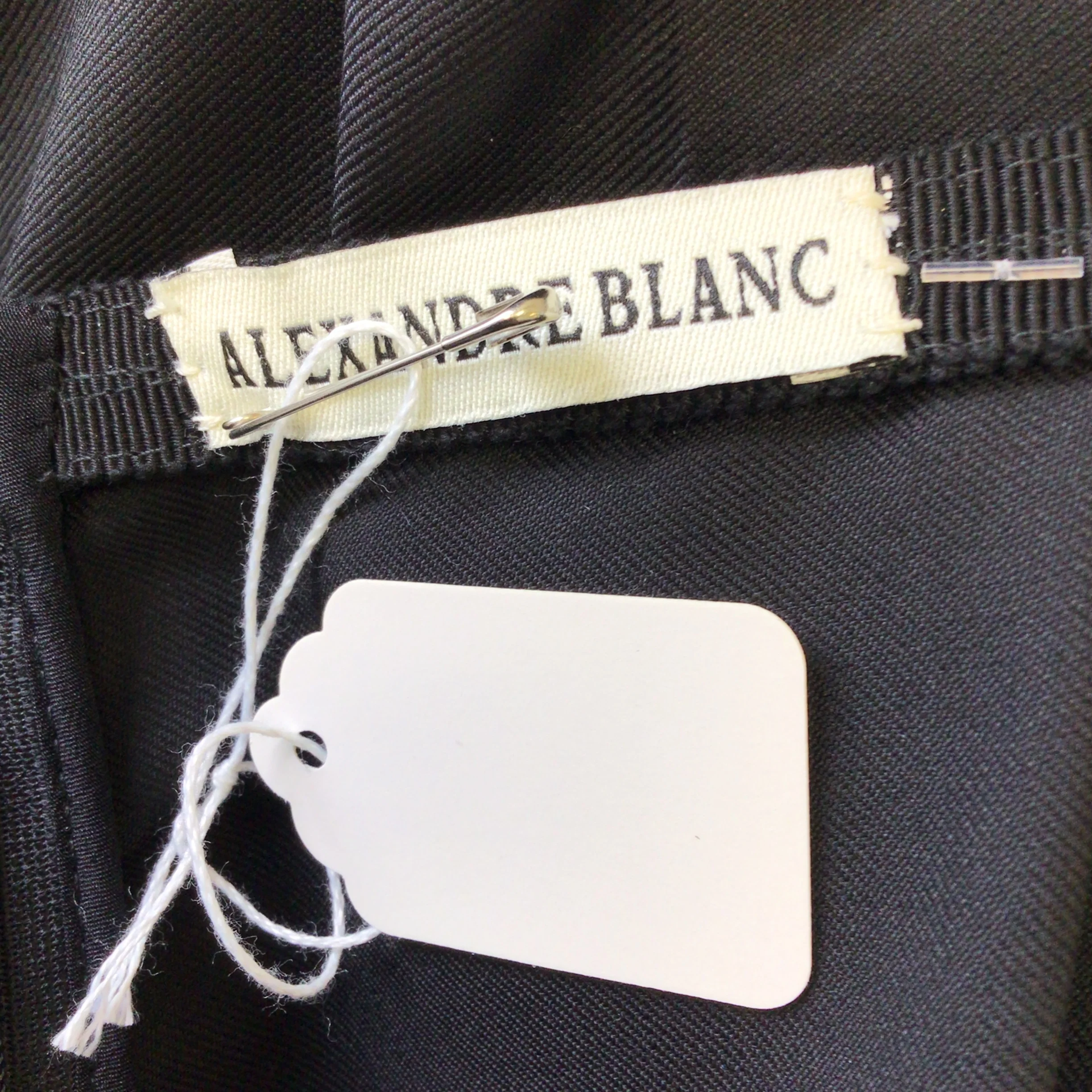 Alexandre Blanc Black / Ivory Pleated Wool Skirt - Image 4