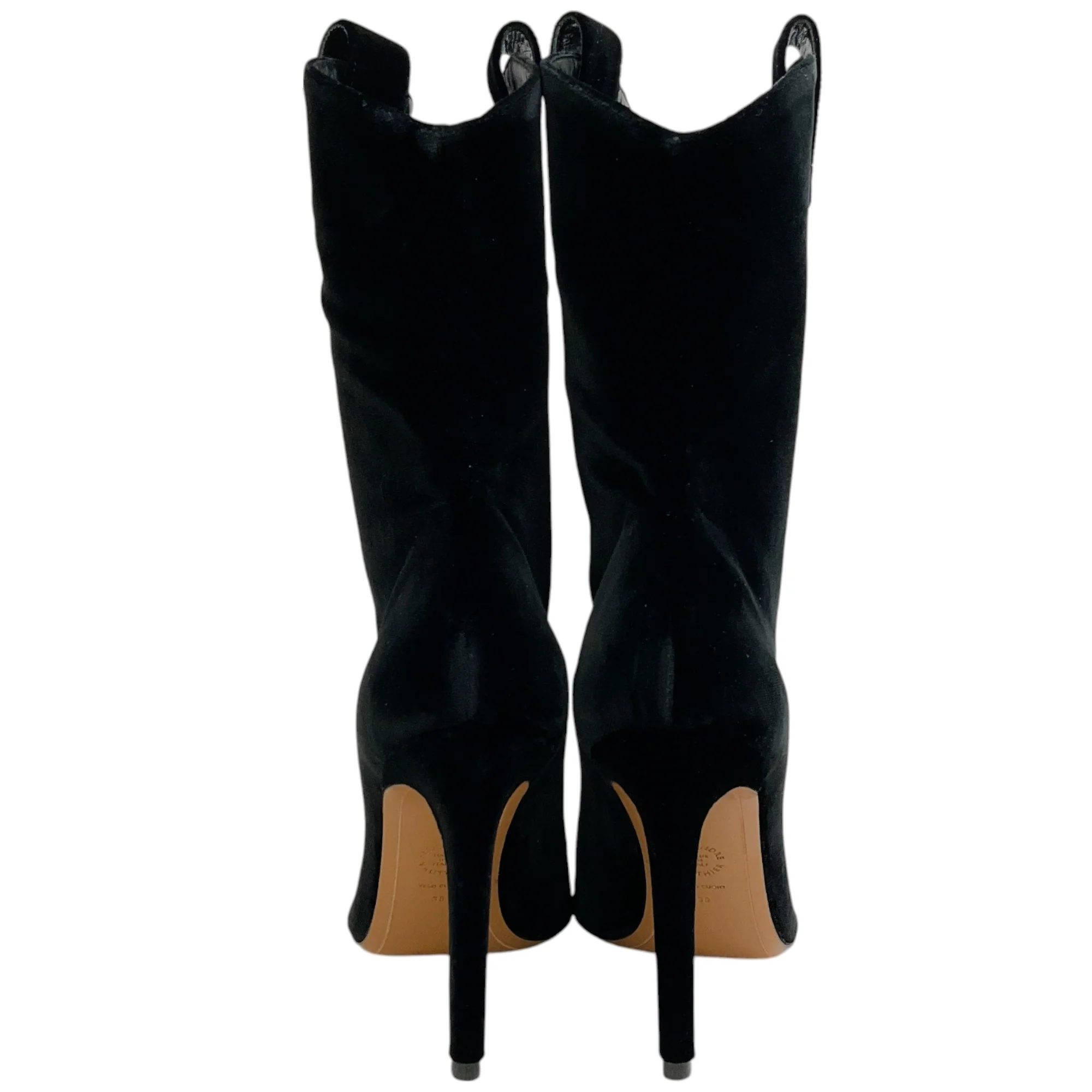 Alexandre Vauthier Black Velvet Wayne Boots - Image 5