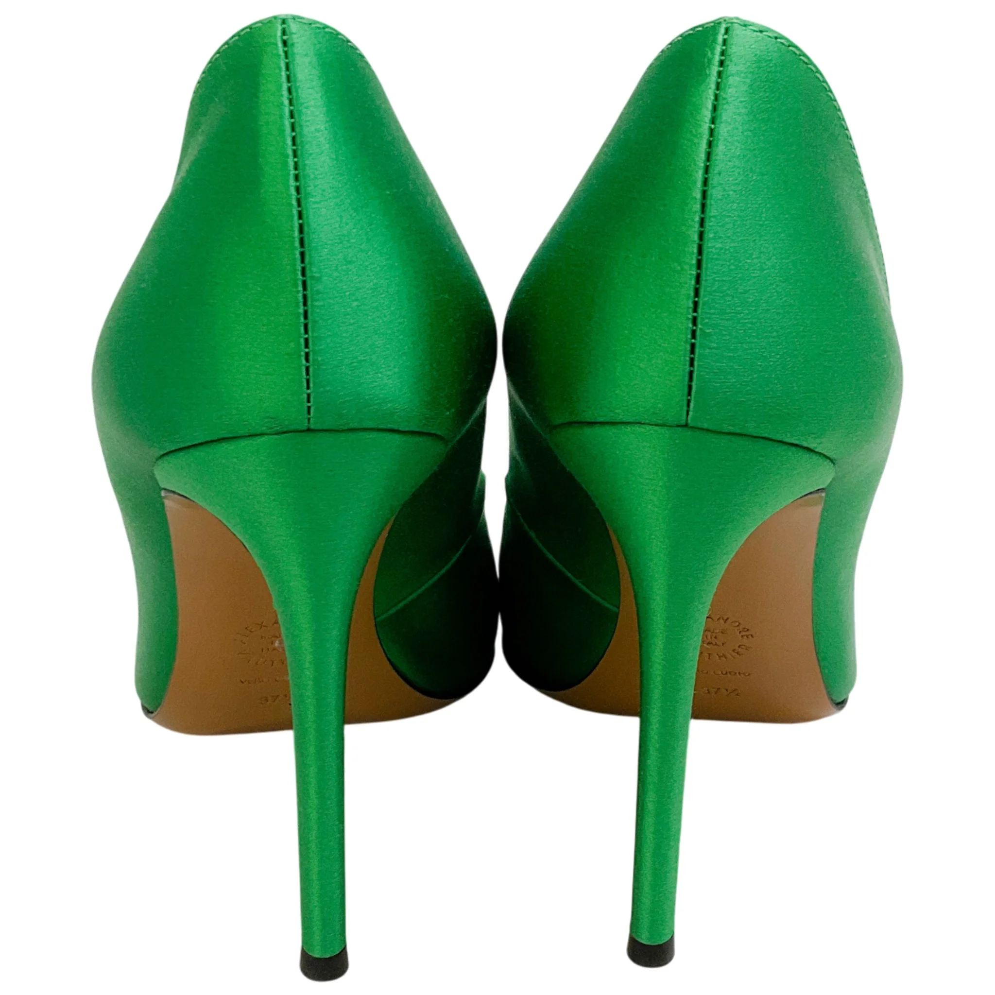 Alexandre Vauthier Green Satin Pumps - Image 5