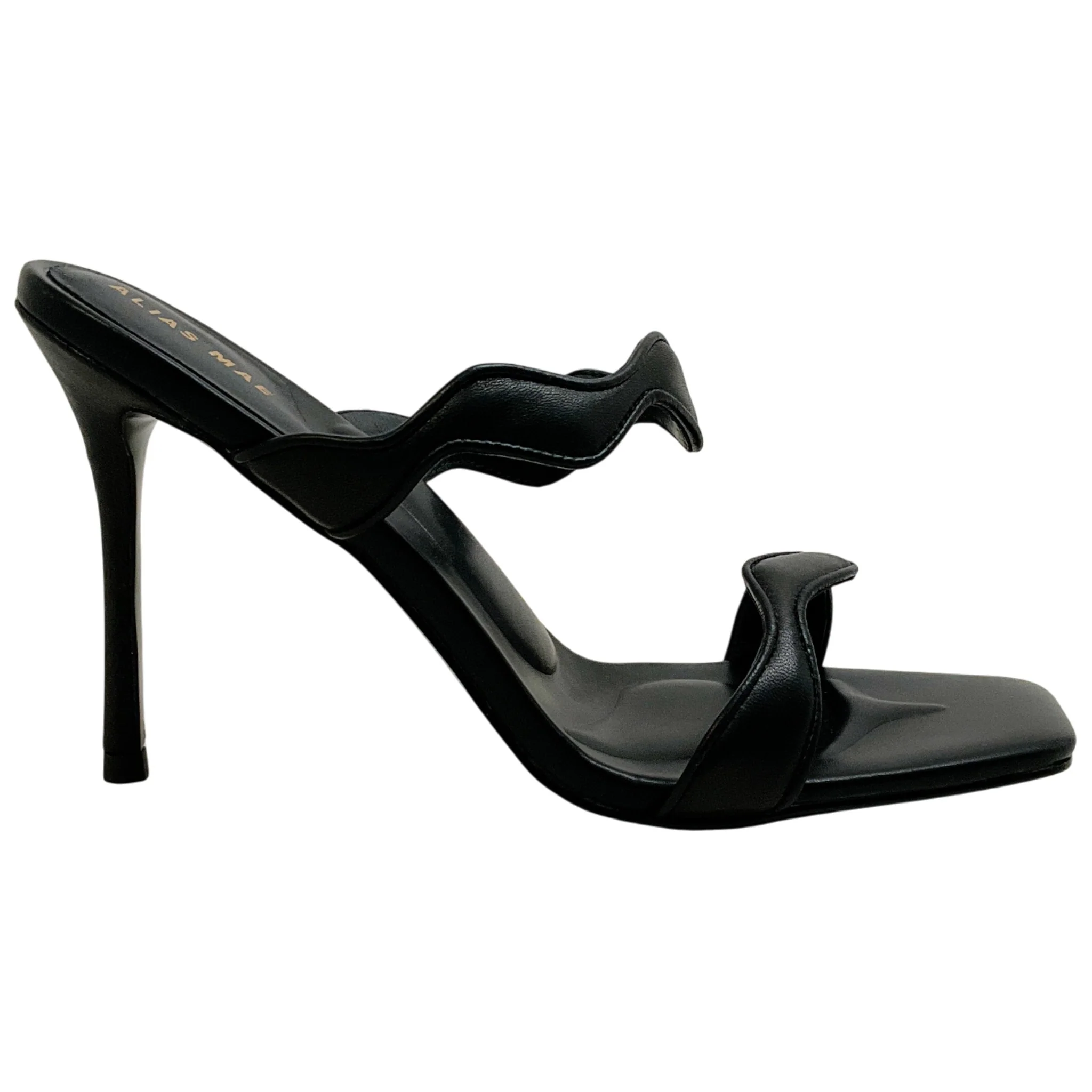 Alias Mae Black Leather Mindy Sandals - Image 2