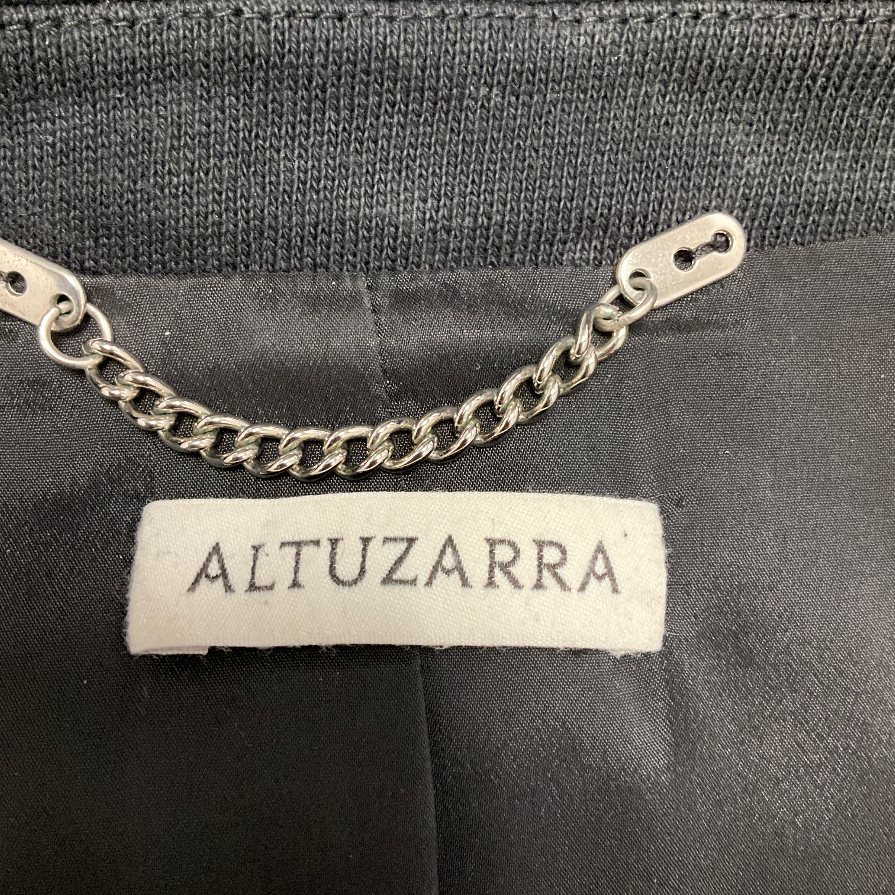 Altuzarra Black / Ivory Striped Knit Blazer Jacket - Image 4