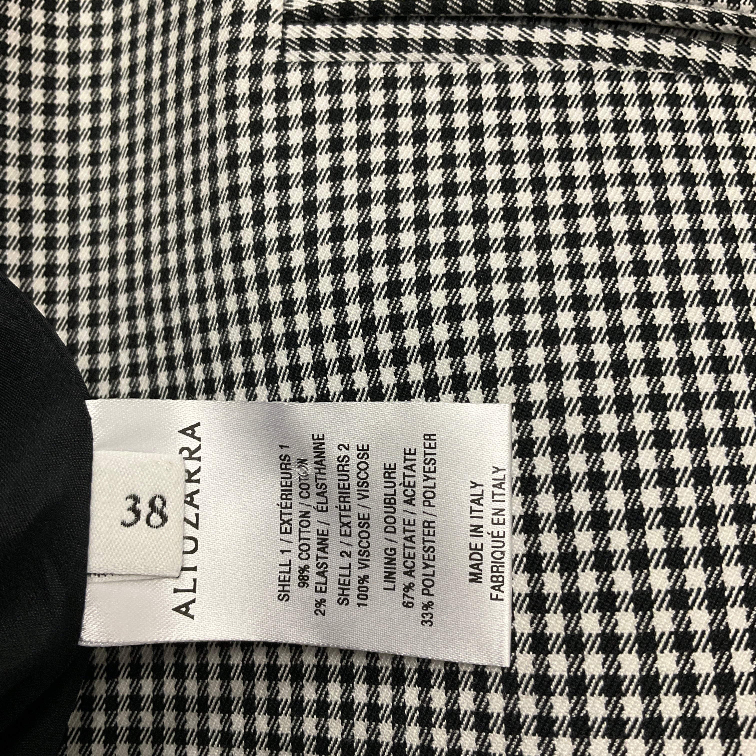 Altuzarra Black / White Acacia Gingham Blazer Jacket - Image 5