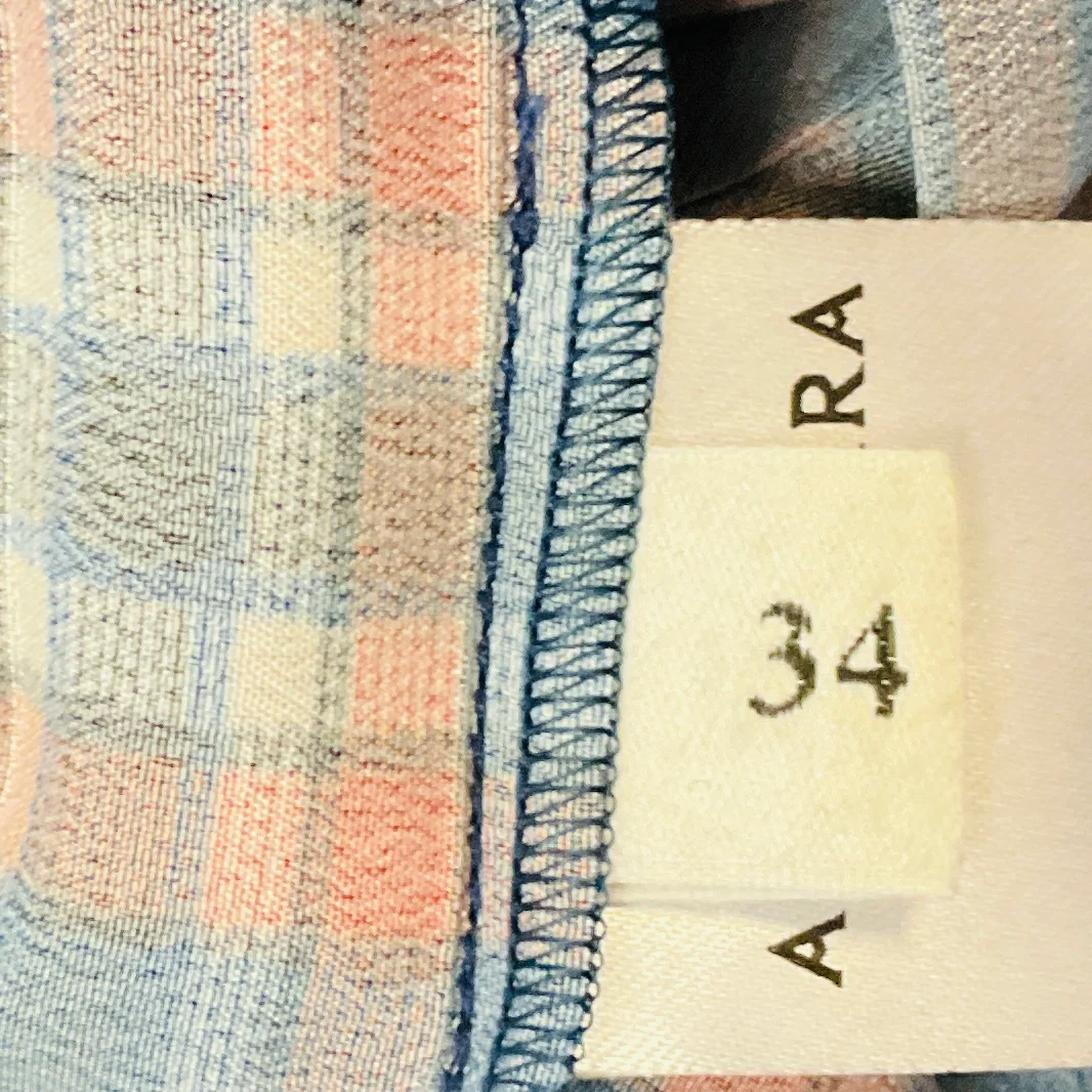 Altuzarra Blue / Black / White / Red Maria Tie Dye Check Print Shirtdress - Image 5