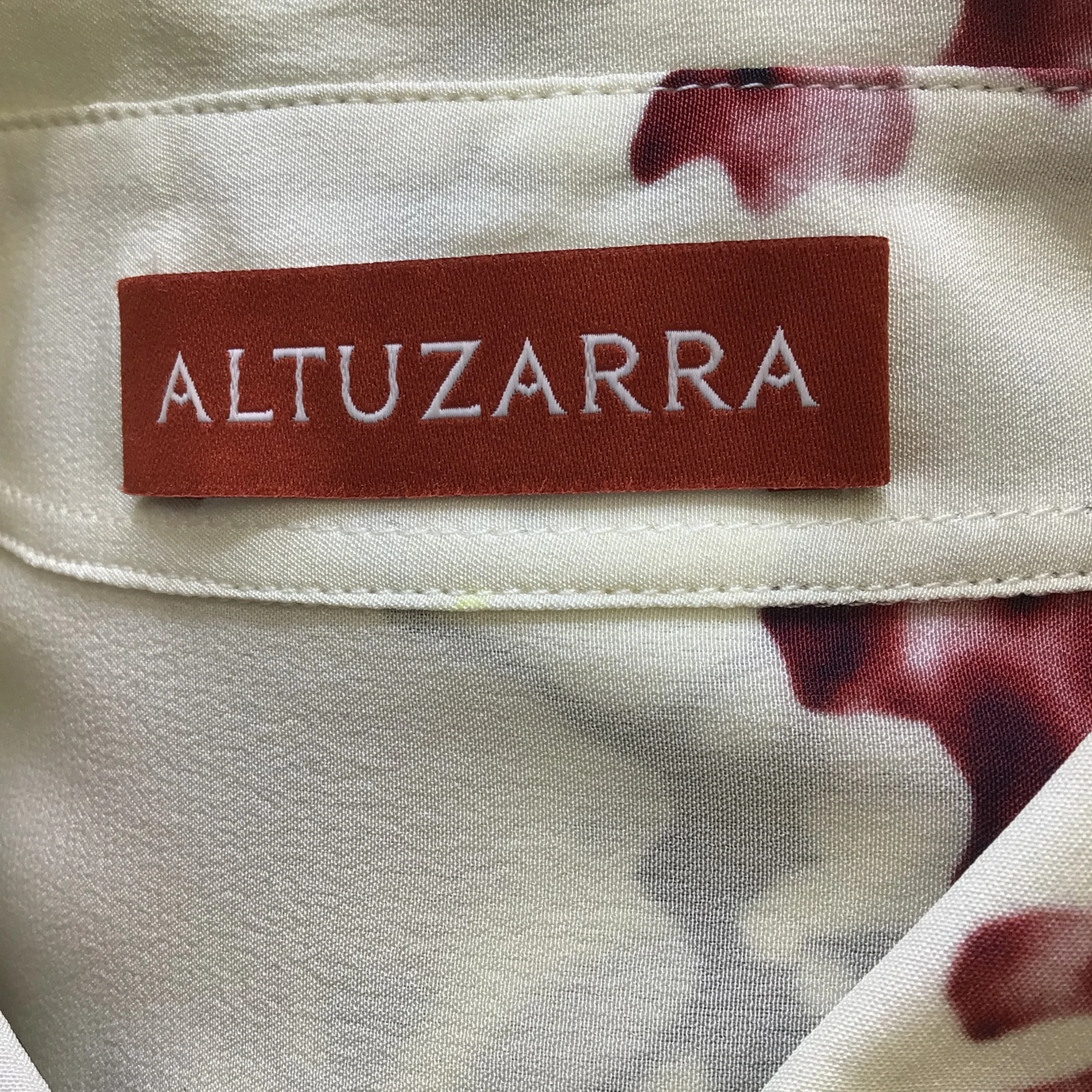 Altuzarra Ivory Cherry Blossom Print Long Sleeved Silk Blouse - Image 4