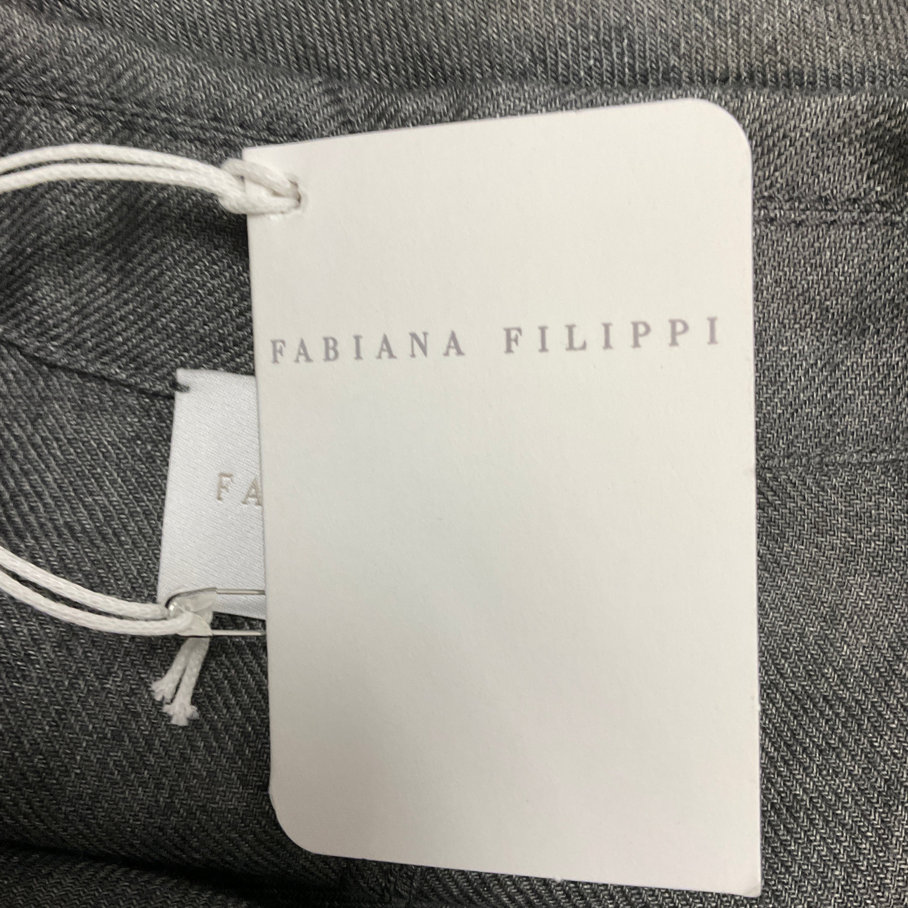 Fabiana Filippi Dark Grey Button Front Linen Jacket - Image 5