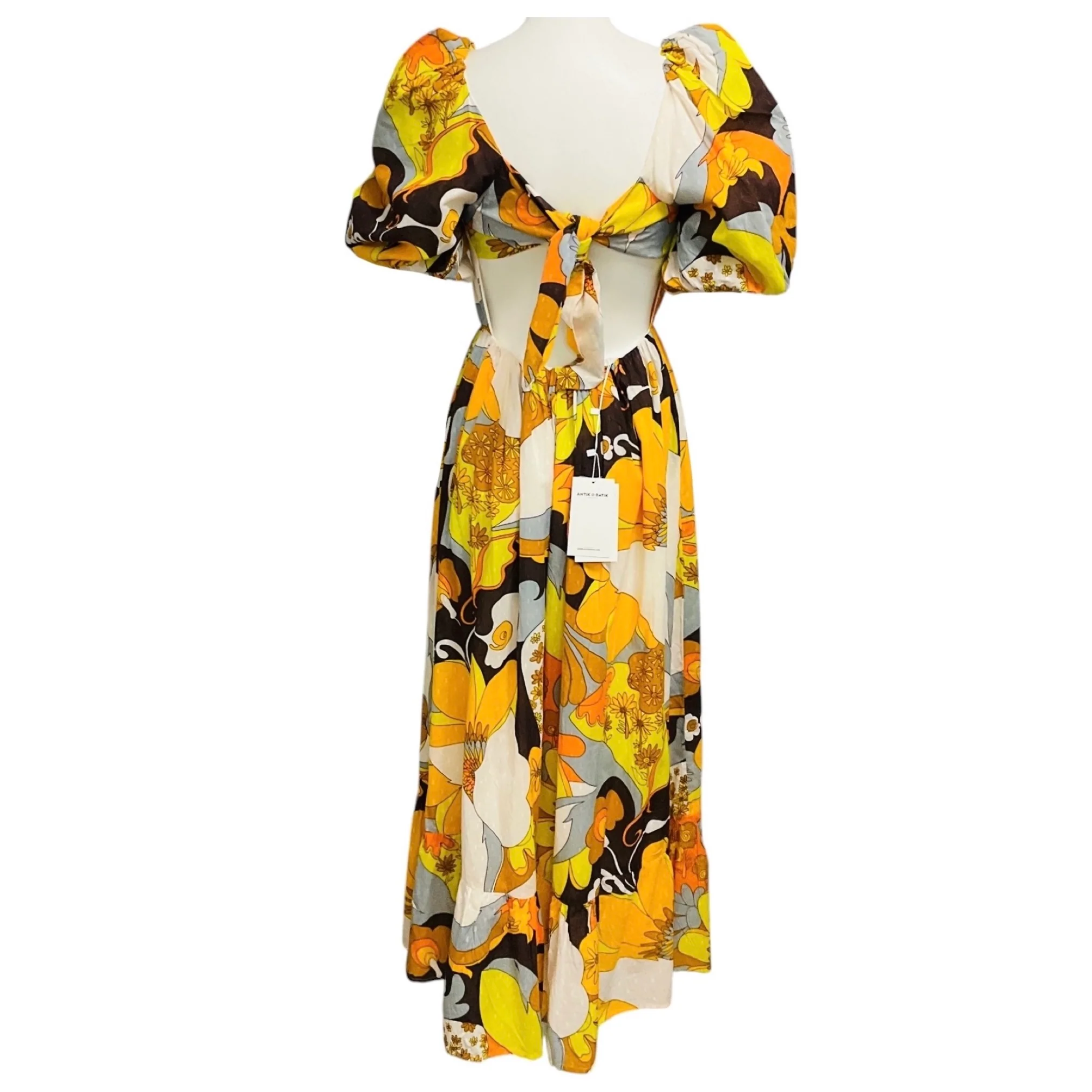 Antik Batik Yellow Multi Bahia Knoty Dress - Image 3