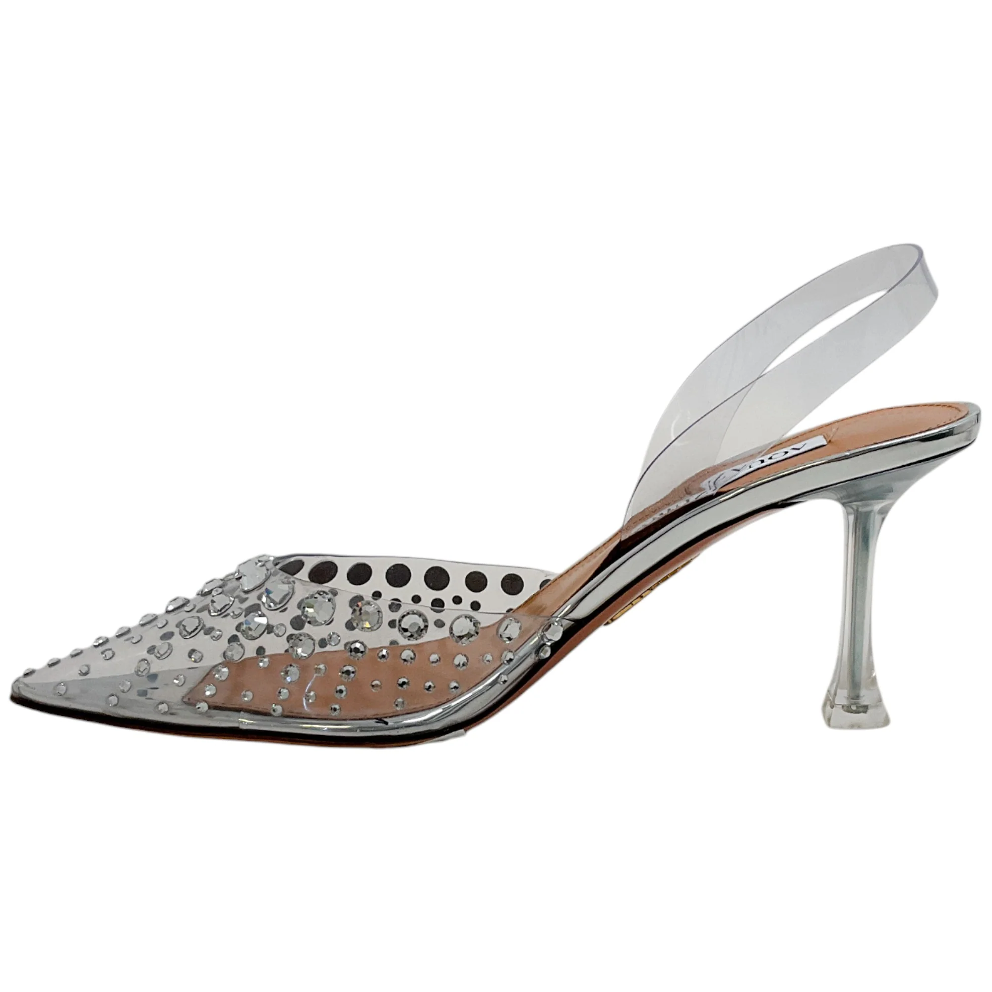 Aquazzura Silver Starburst PVC Slingback Pumps - Image 3