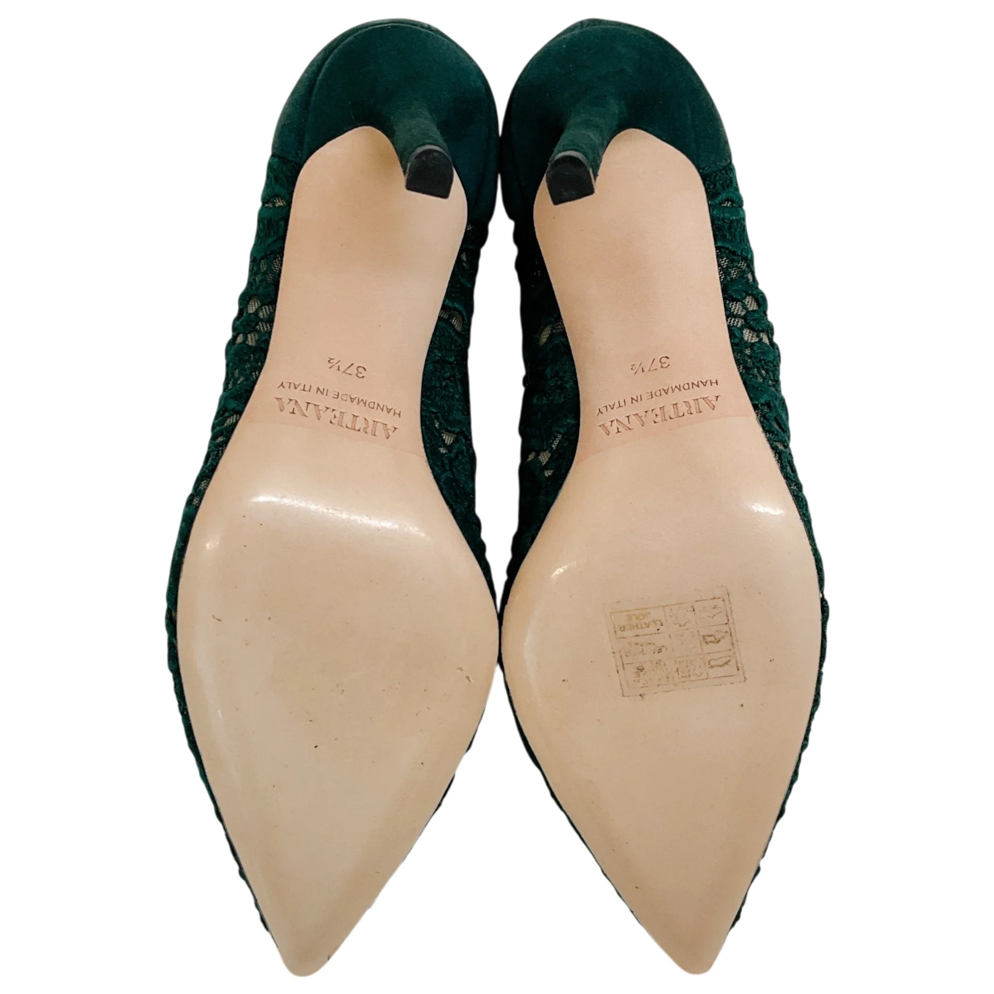 Arteana Cyprus Green Lace / Suede Pumps - Image 8