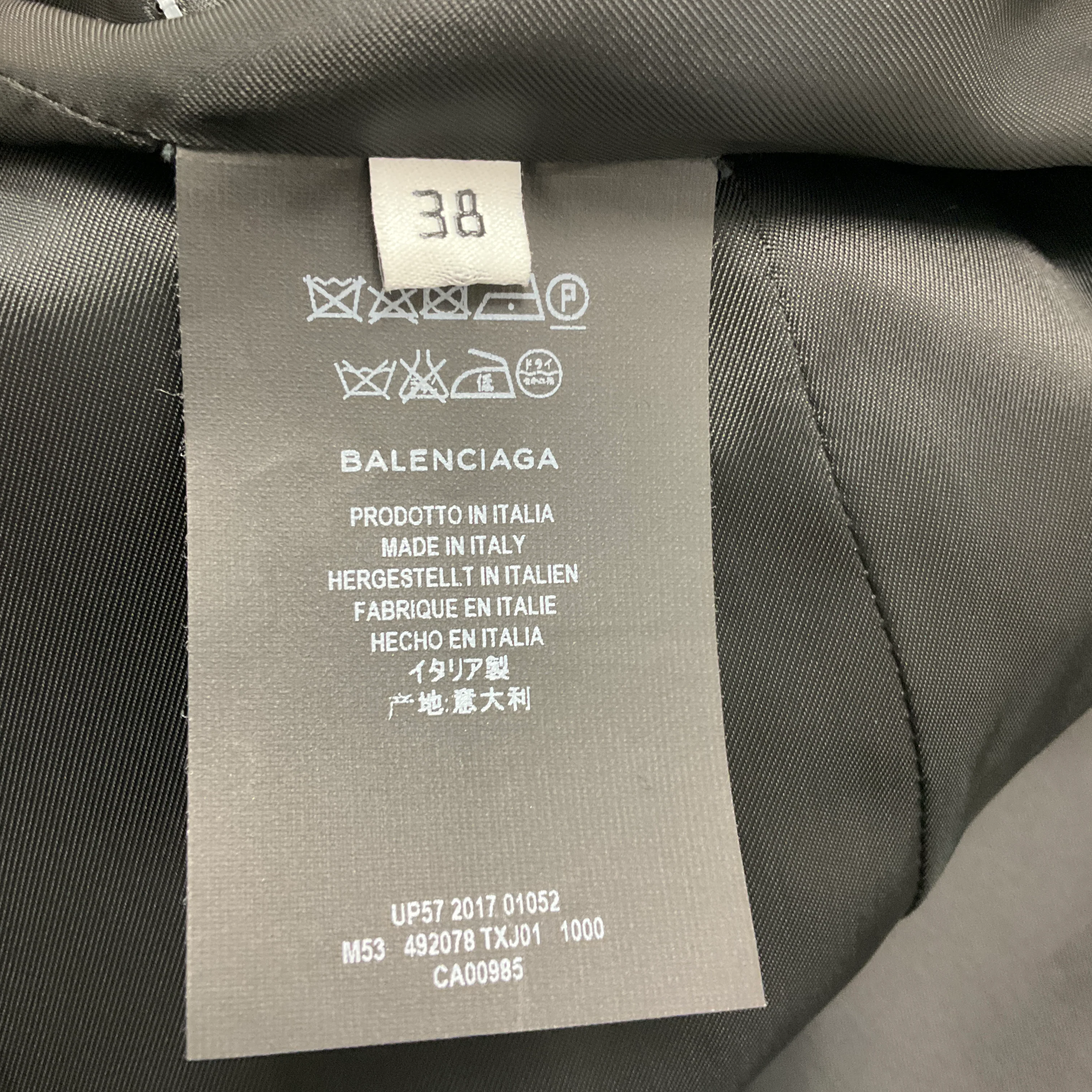 Balenciaga Black Asymmetric Buttoned Wool Coat - Image 6