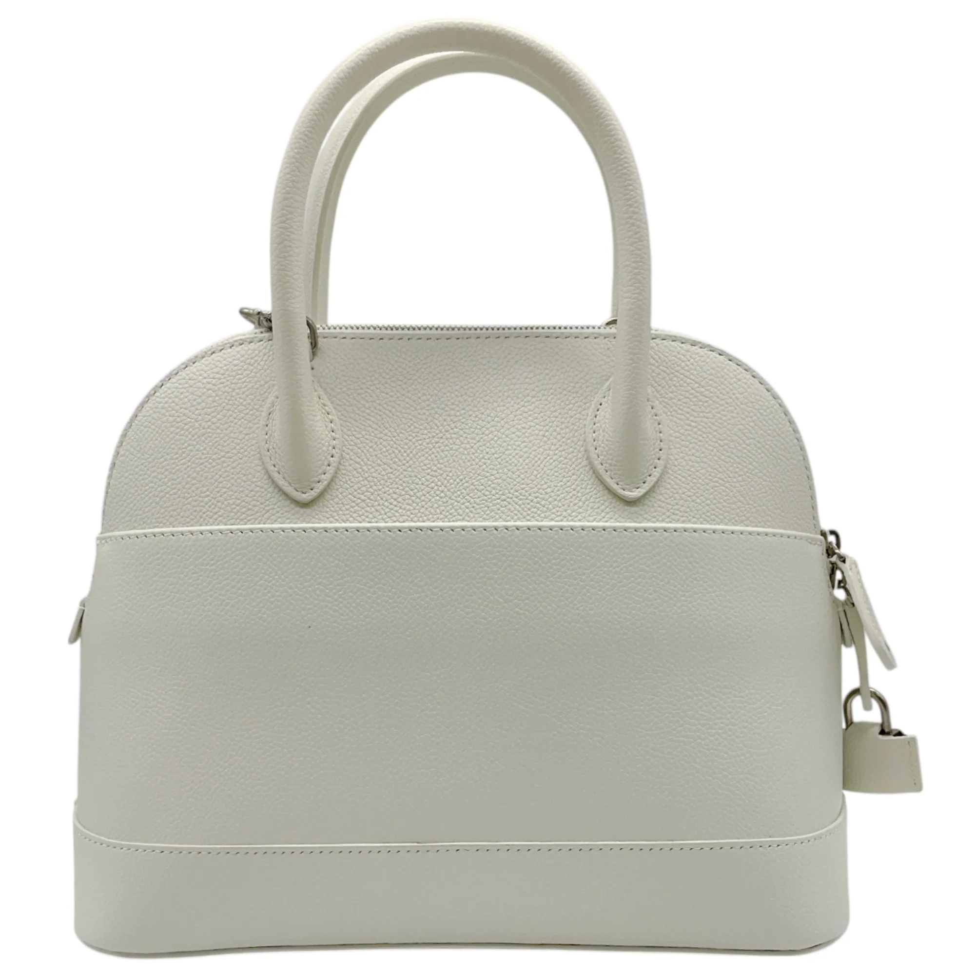 Balenciaga White Leather Small Ville Top Handle Bag - Image 3