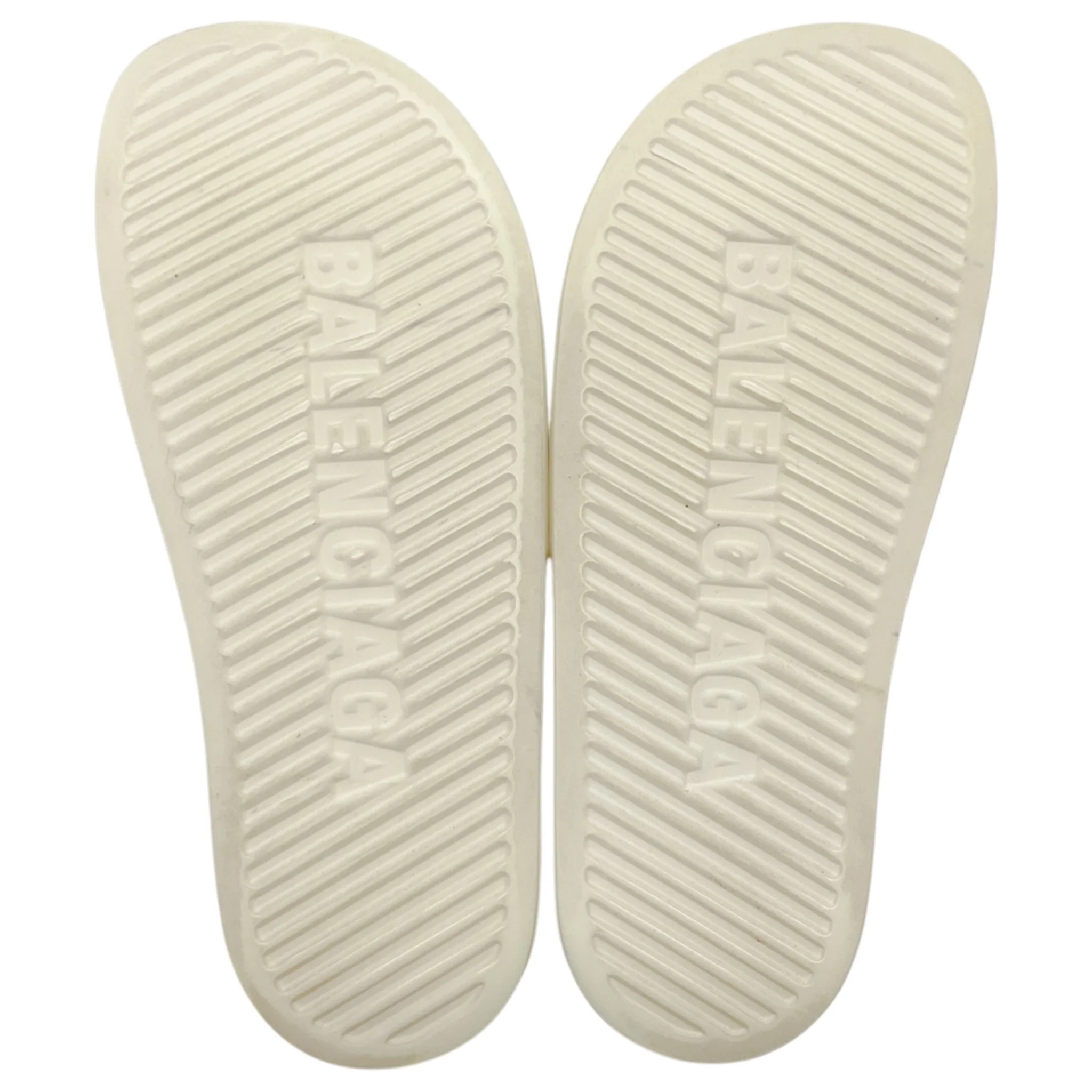 Balenciaga White Paris Pool Slides - Image 8