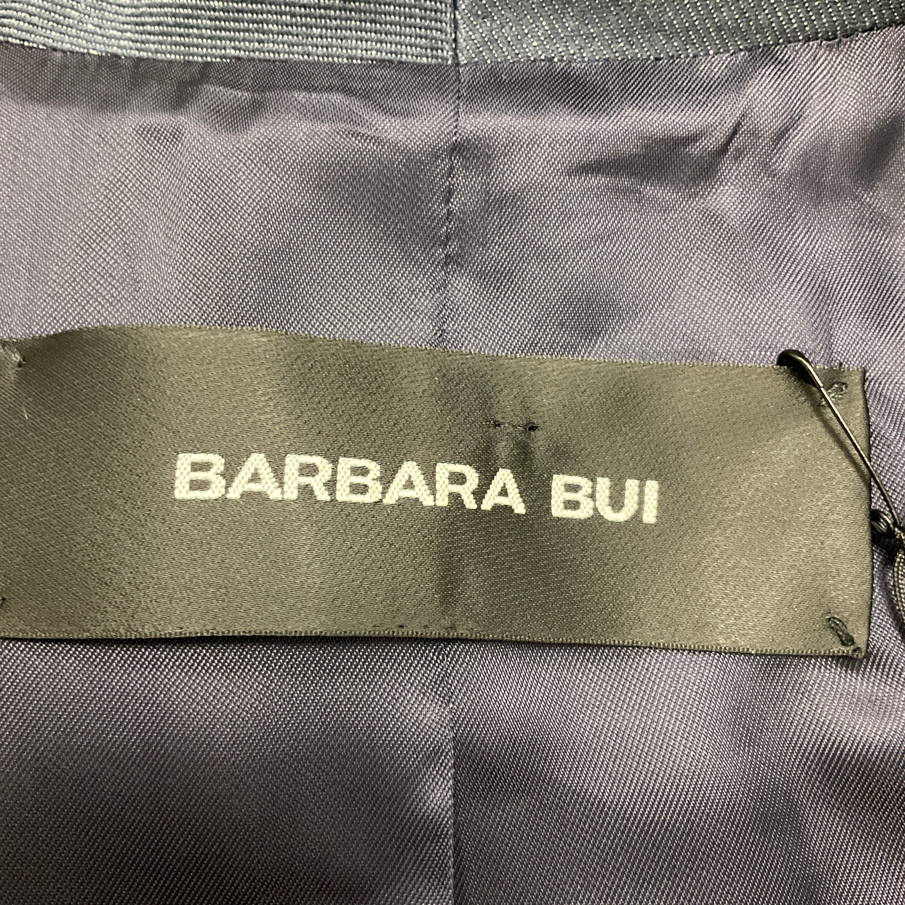 Barbara Bui Dark Blue Denim Paisley Jacquard Blazer - Image 4