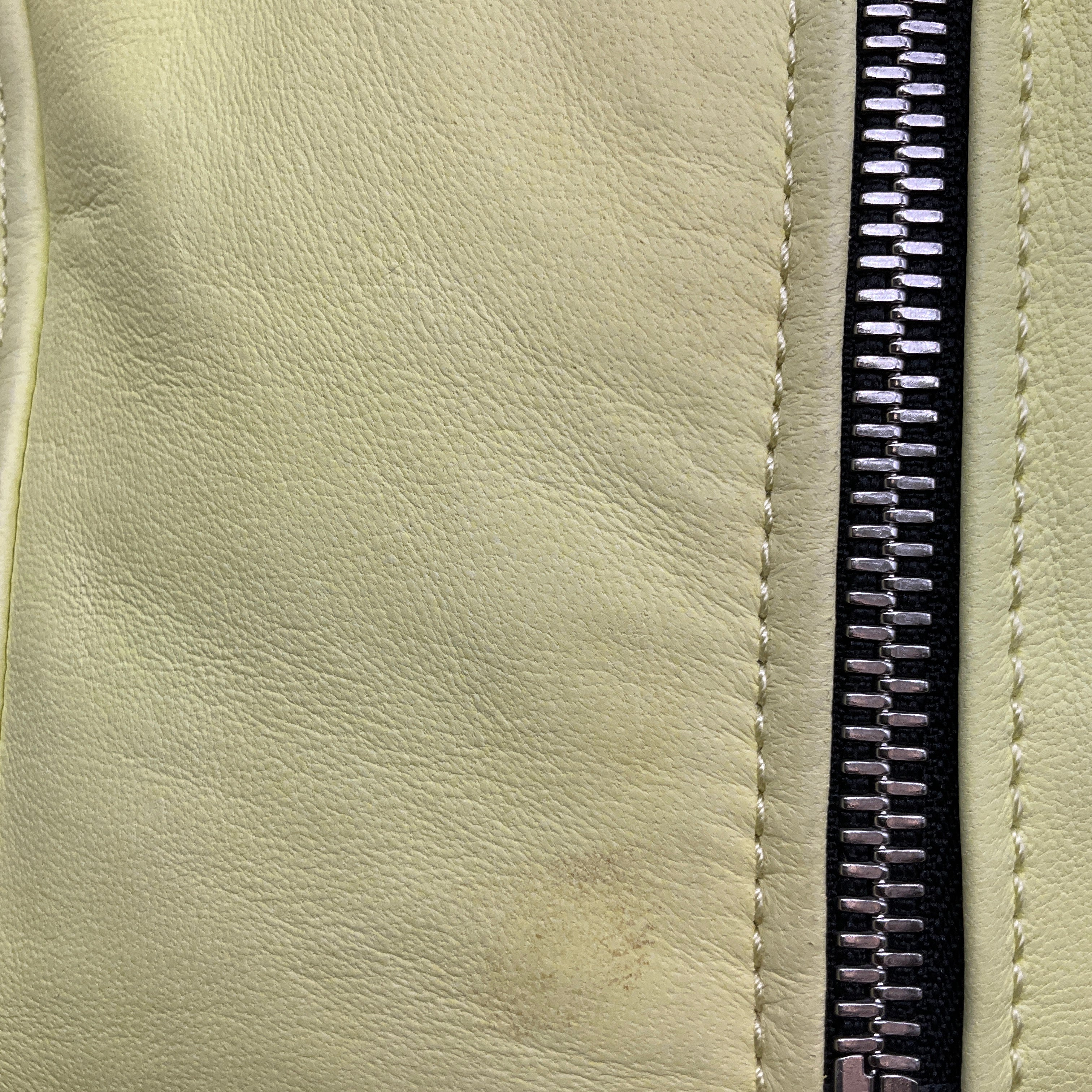 Barbara Bui Lime Moto Zip Lambskin Leather Jacket - Image 6