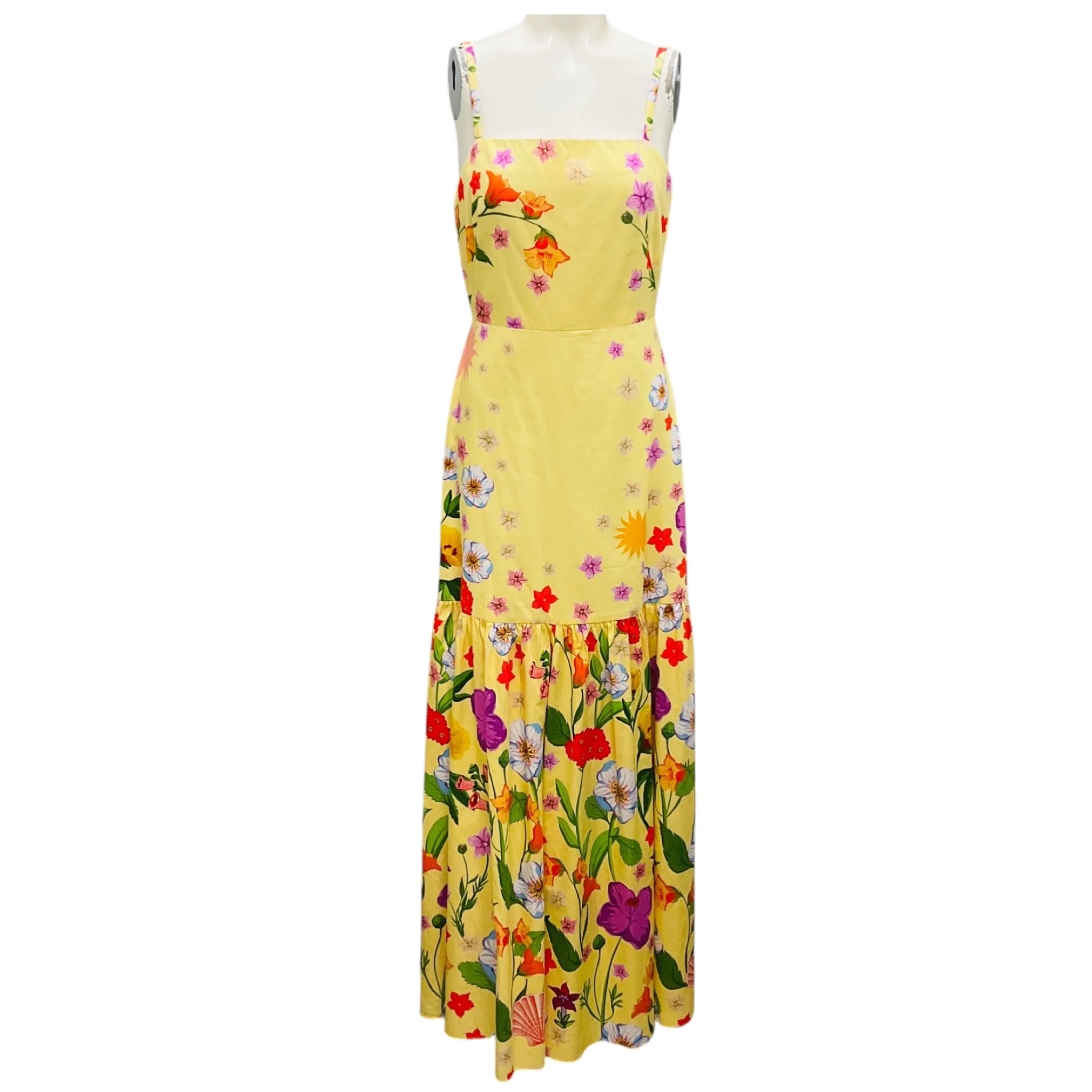 Borgo de Nor Terrazo Flower Yellow Cordiela Cotton Dress