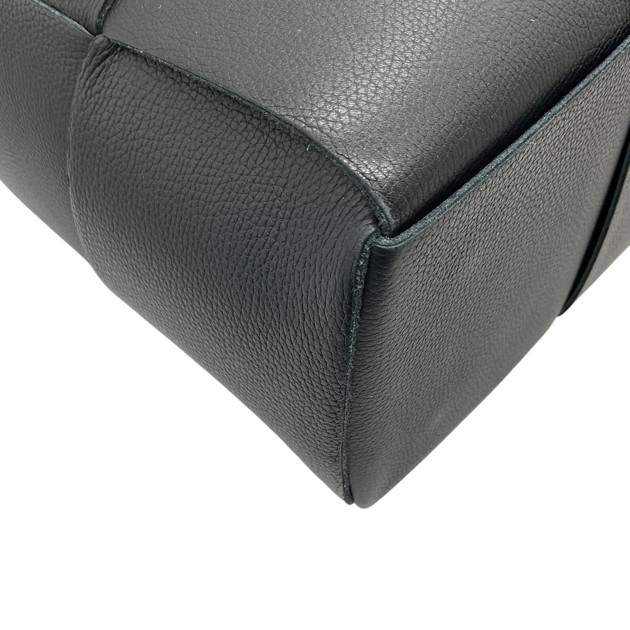 Bottega Veneta Black Maxi Intreccio Leather Small Arco Tote - Image 6