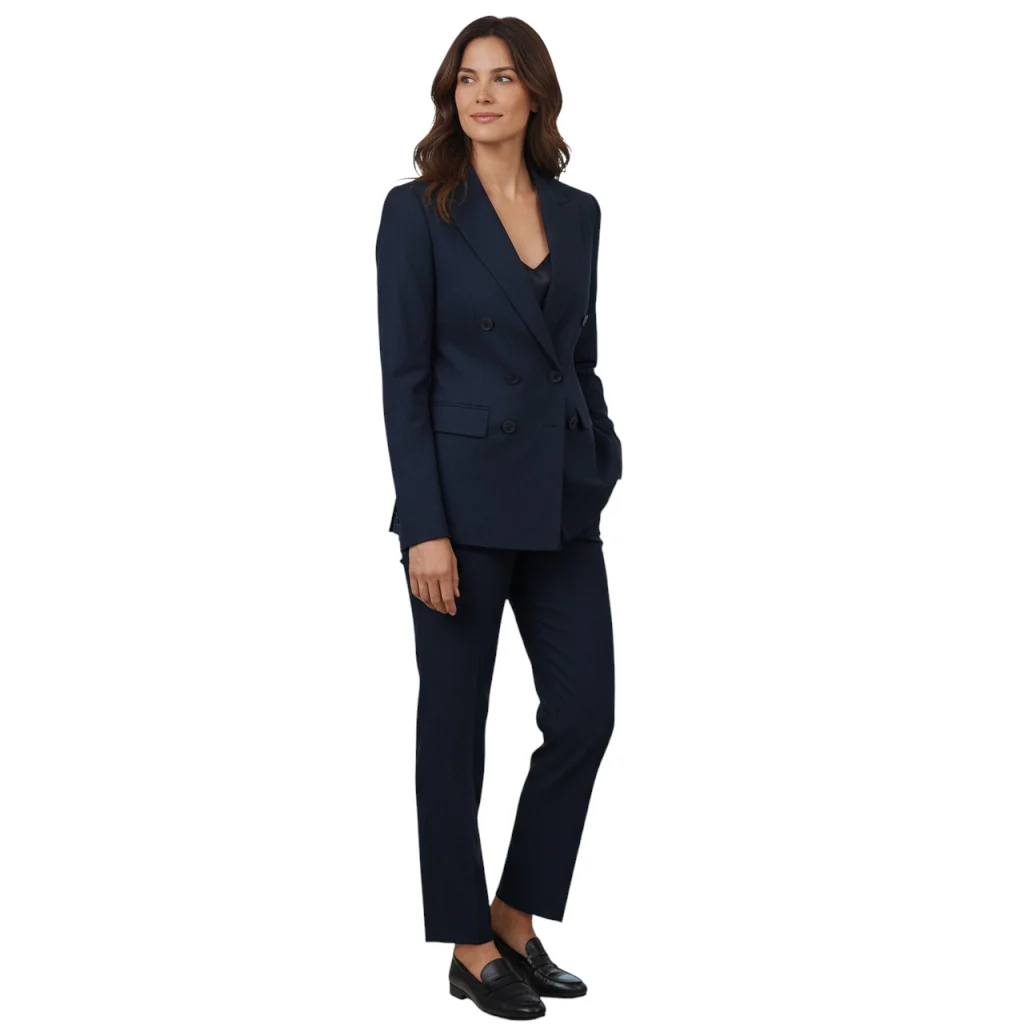 Bottega Veneta Navy Tailored Wool Jacket and Pants Suit Set - Image 7