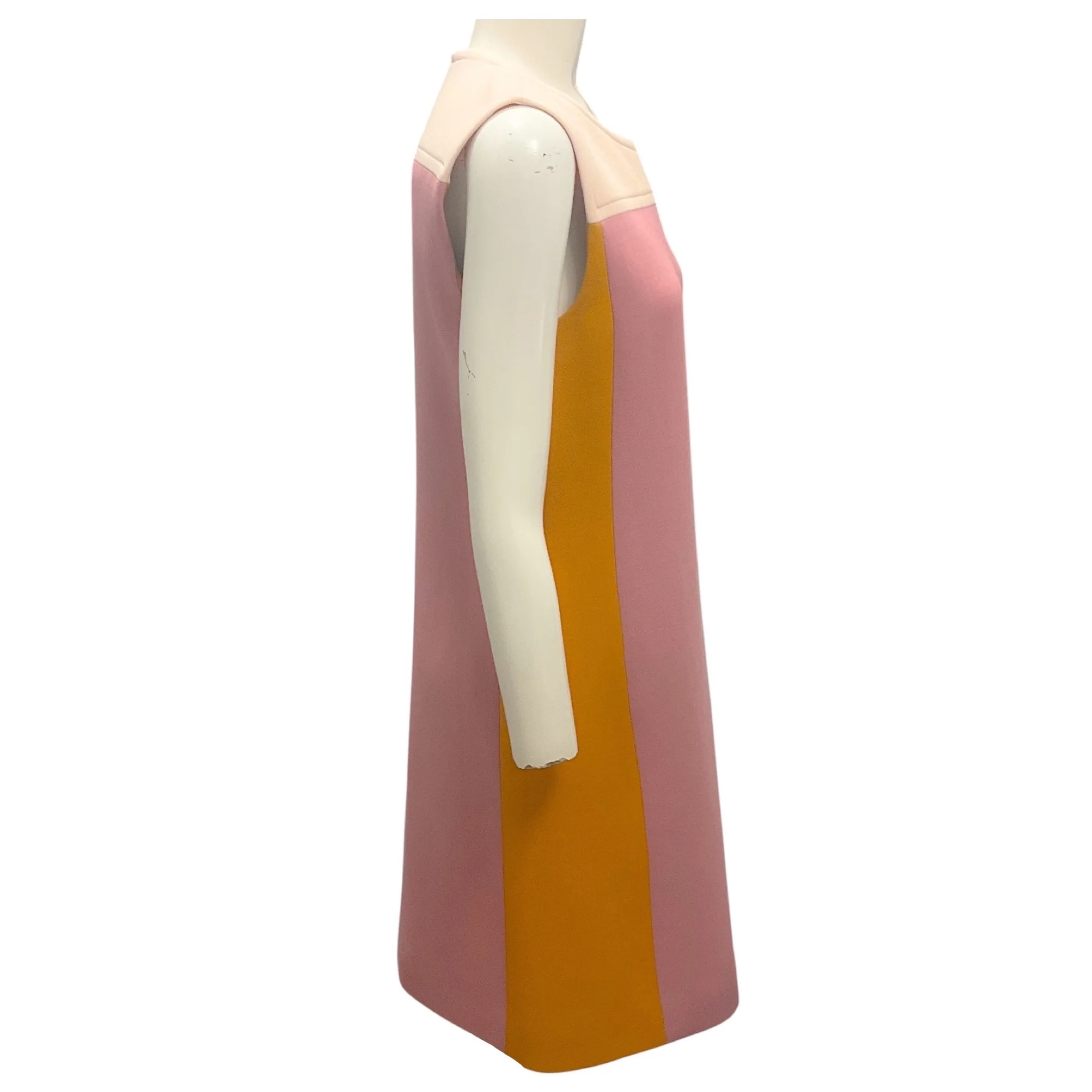 Bottega Veneta Pink Multi Sleeveless Colorblock Sheath Dress - Image 2