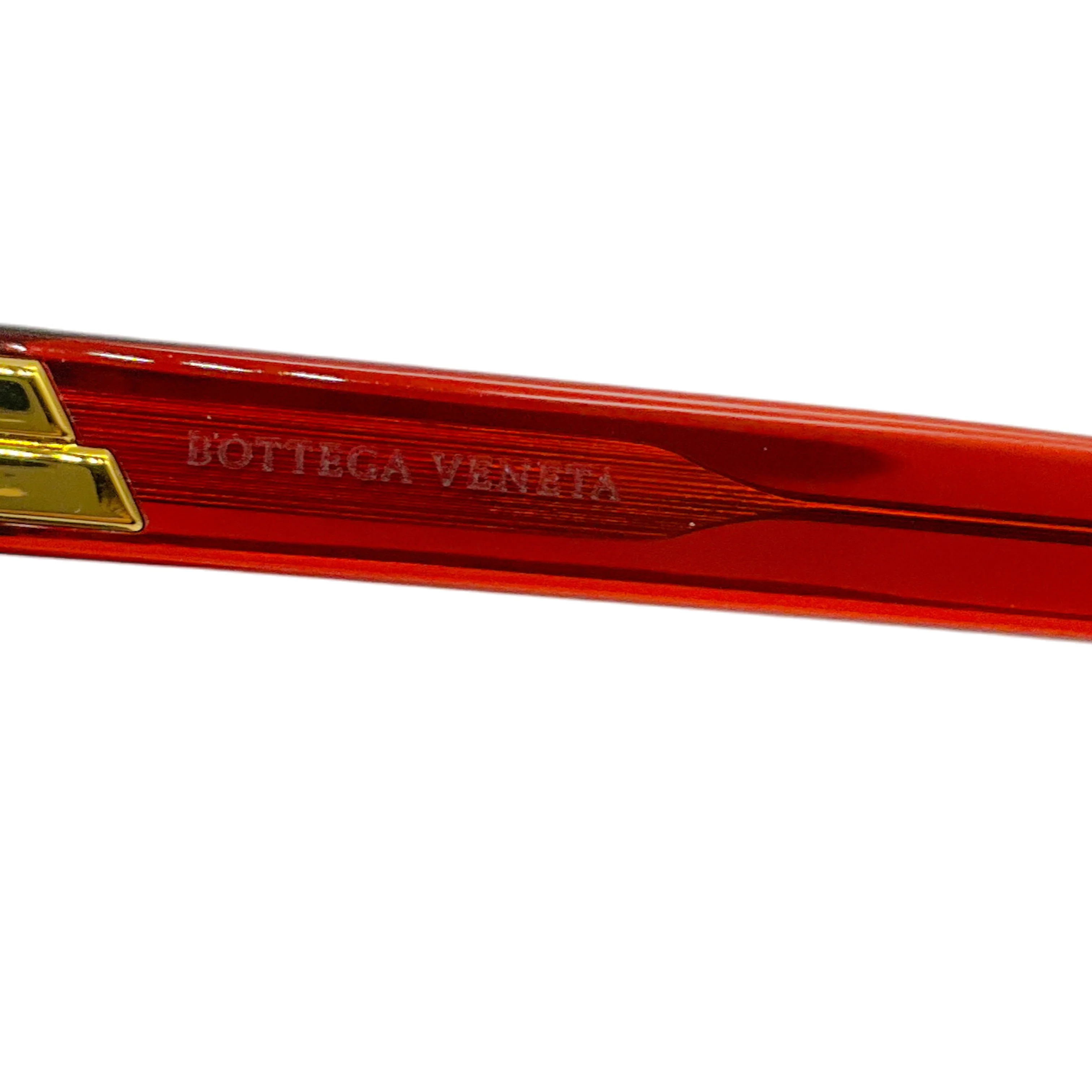 Bottega Veneta Red / Gold BV10055 Sunglasses - Image 7