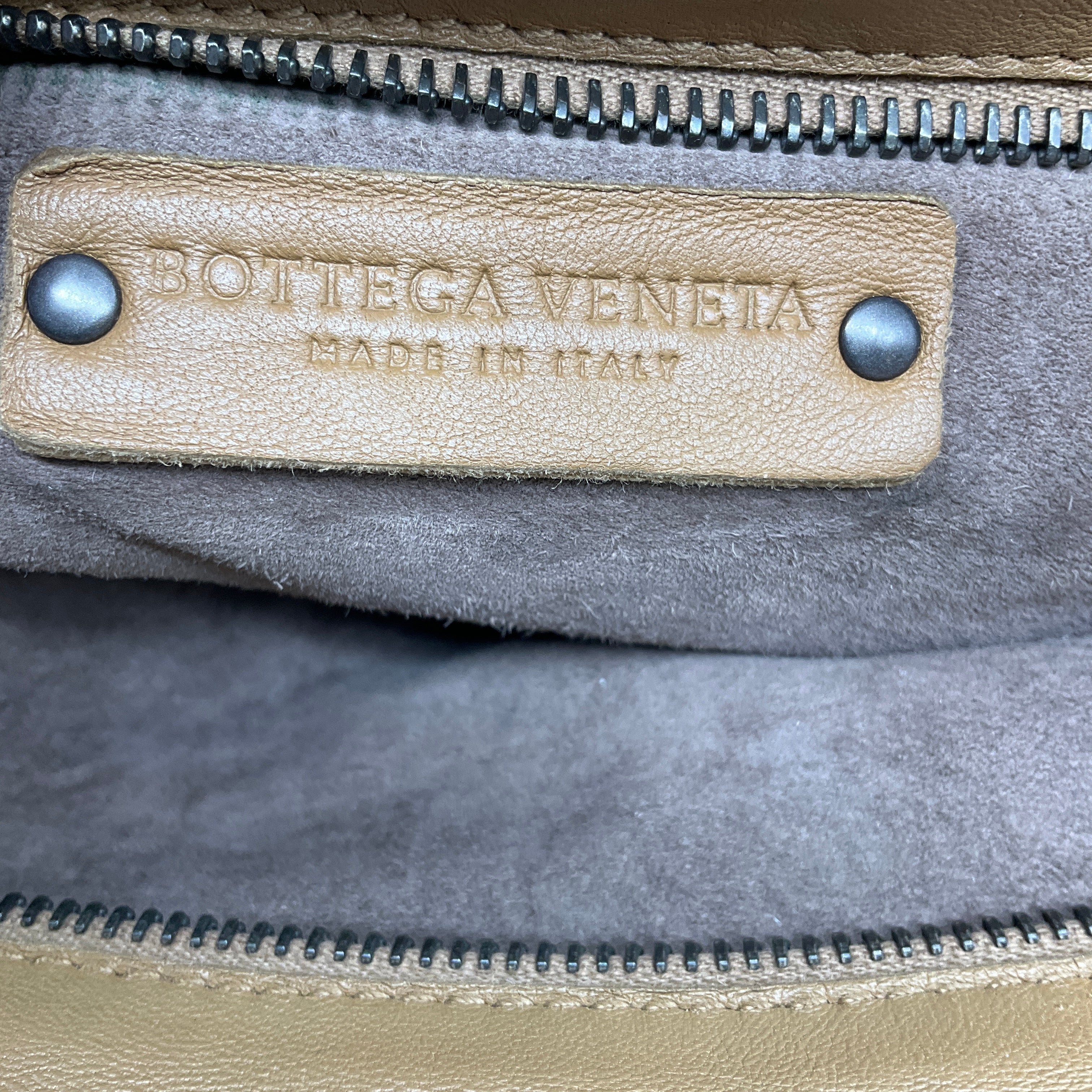Bottega Veneta Tan Intrecciato Woven Leather Double Top Handle Tote Handbag with Shoulder Strap - Image 7