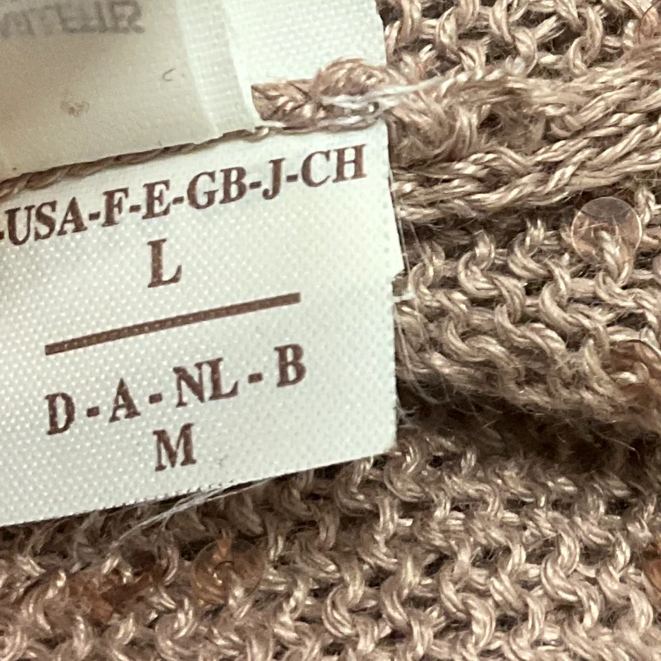 Brunello Cucinelli Blush Pink Sequined Short Sleeved Linen and Silk Knit Long Cardigan Sweater - Image 5