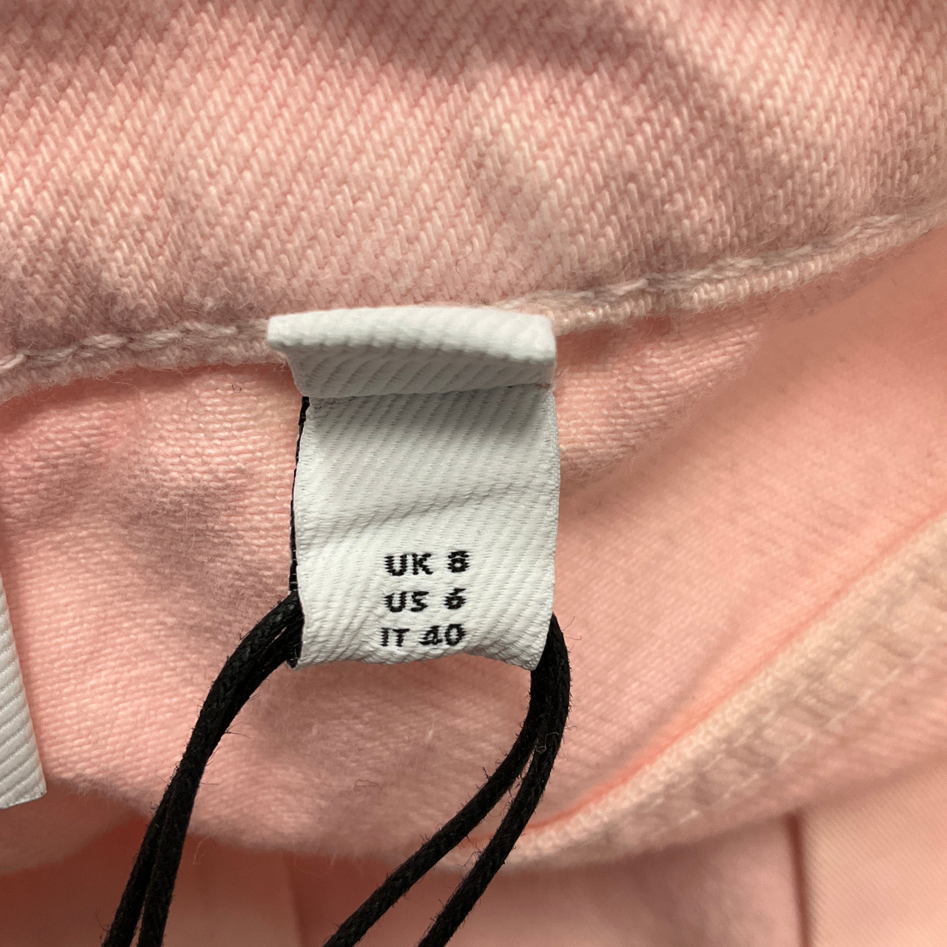 Burberry Pale Pink Logo Patch Flared Cotton Jeans - Image 5