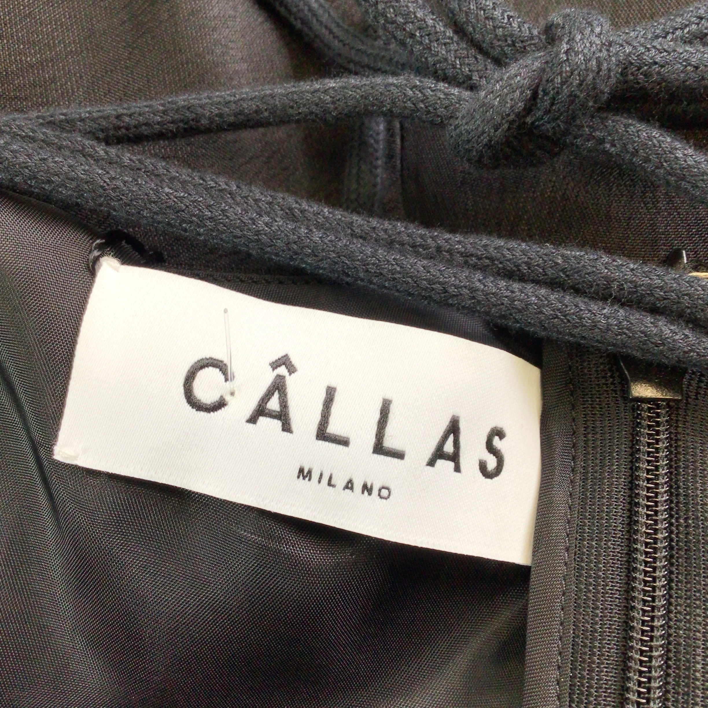 CALLAS Black Ambra Cady Cold Shoulder Halter Dress - Image 4