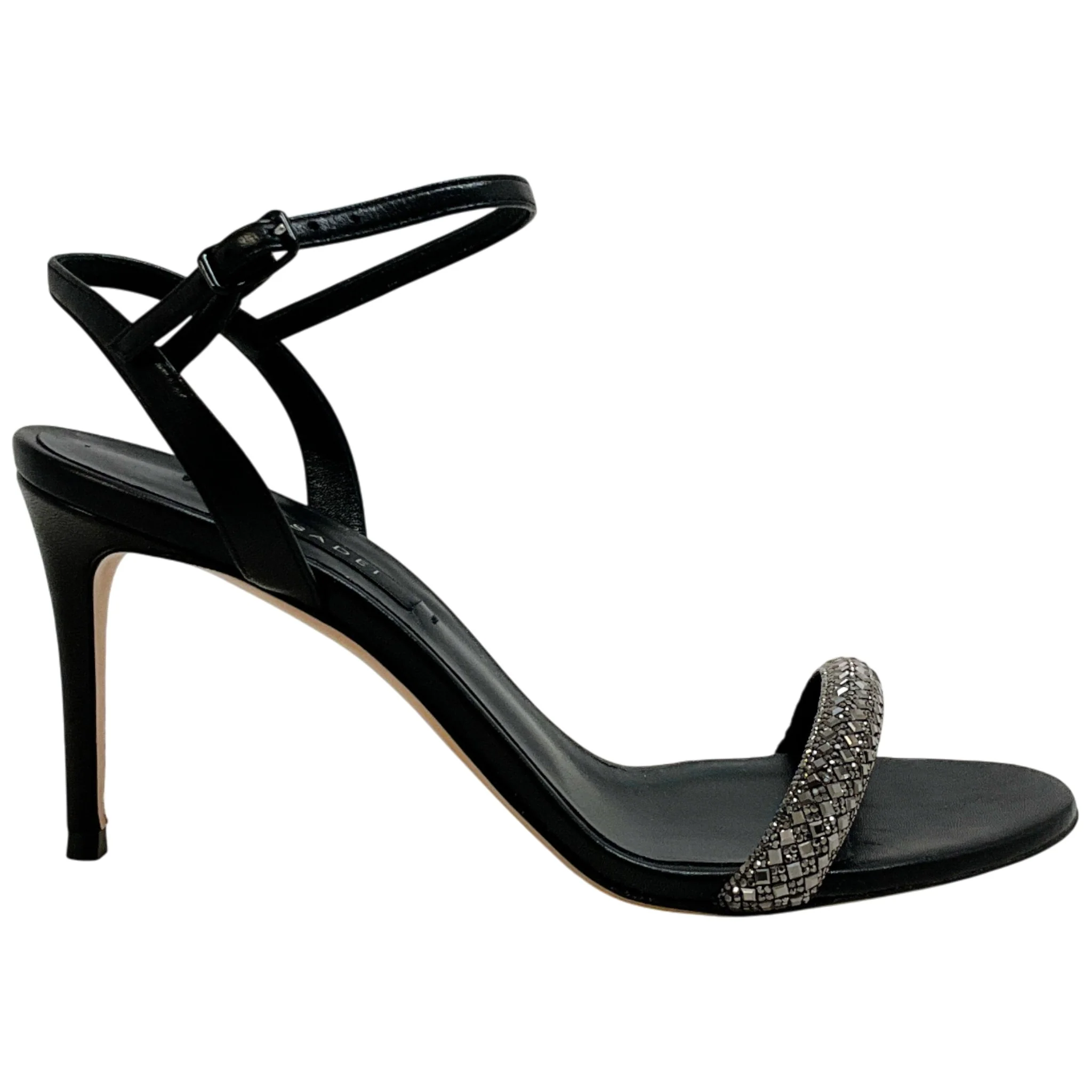 Casadei Black Rhinestone Embellished Stratosphere Sandals - Image 2