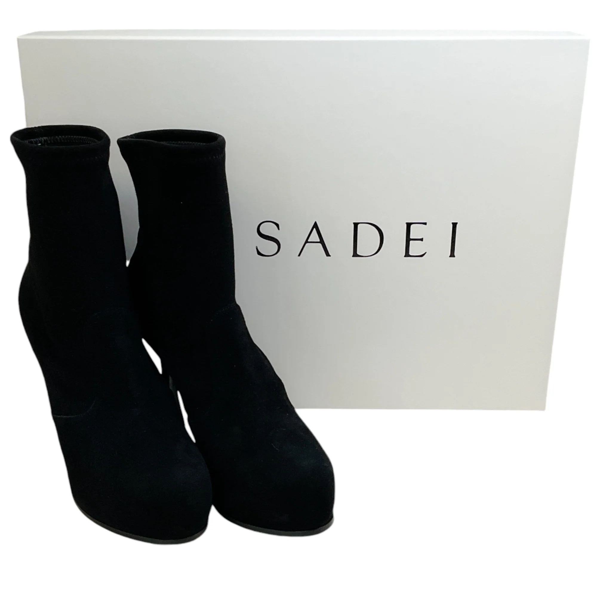 Casadei Black Suede Platform Booties - Image 6