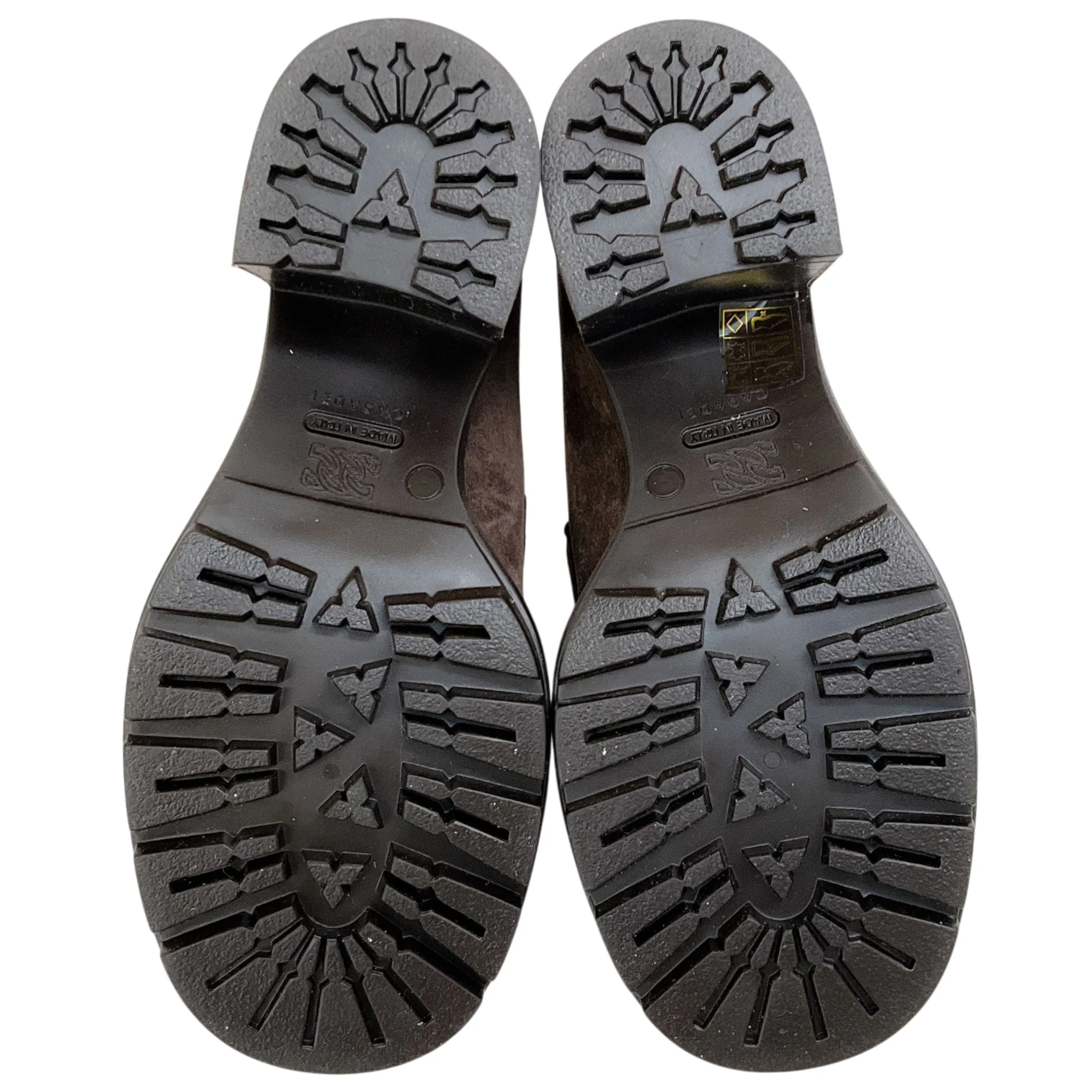 Casadei Brown Suede Chunky Heeled Loafers - Image 7