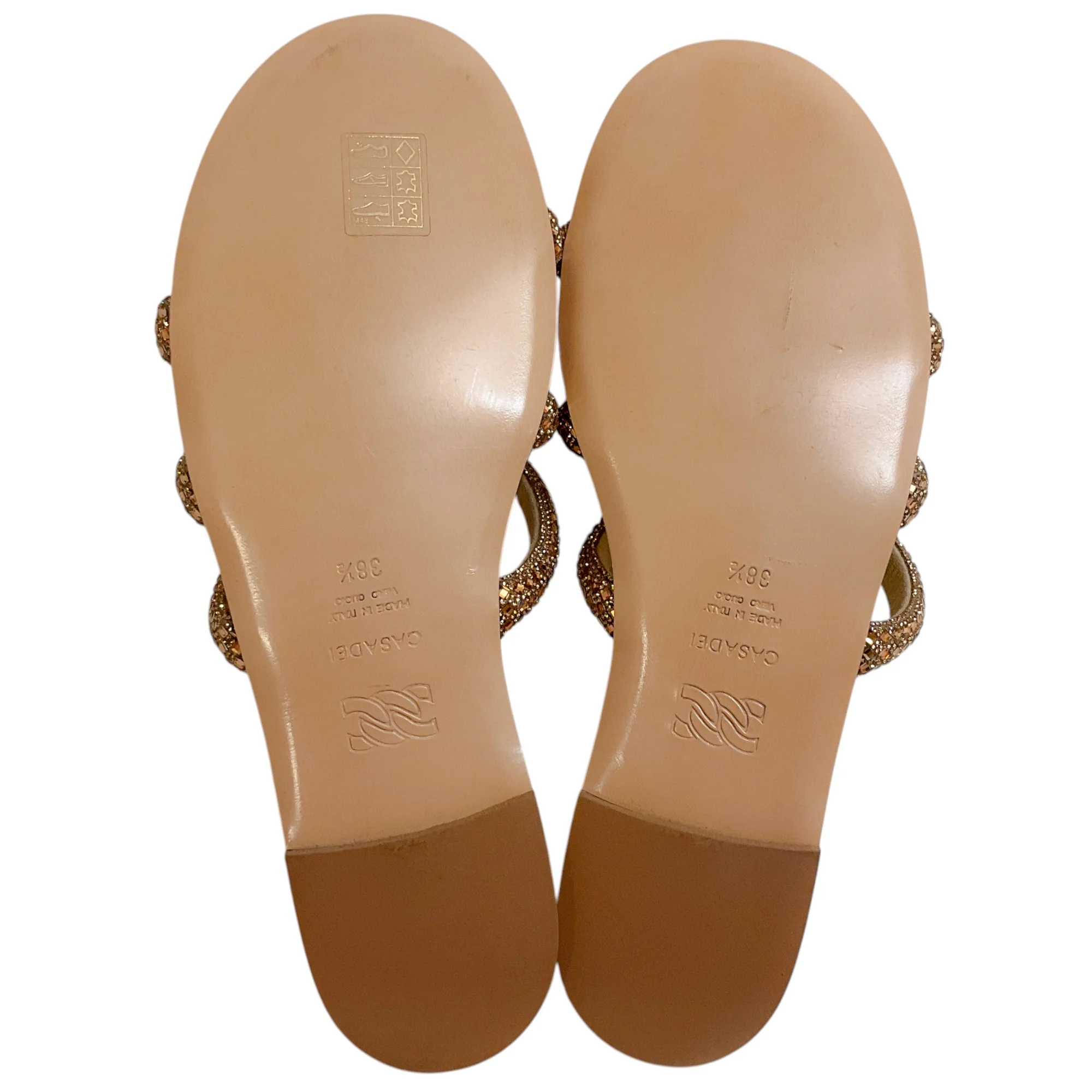 Casadei Honey Topaz Satin Stratosphere Sandals - Image 10