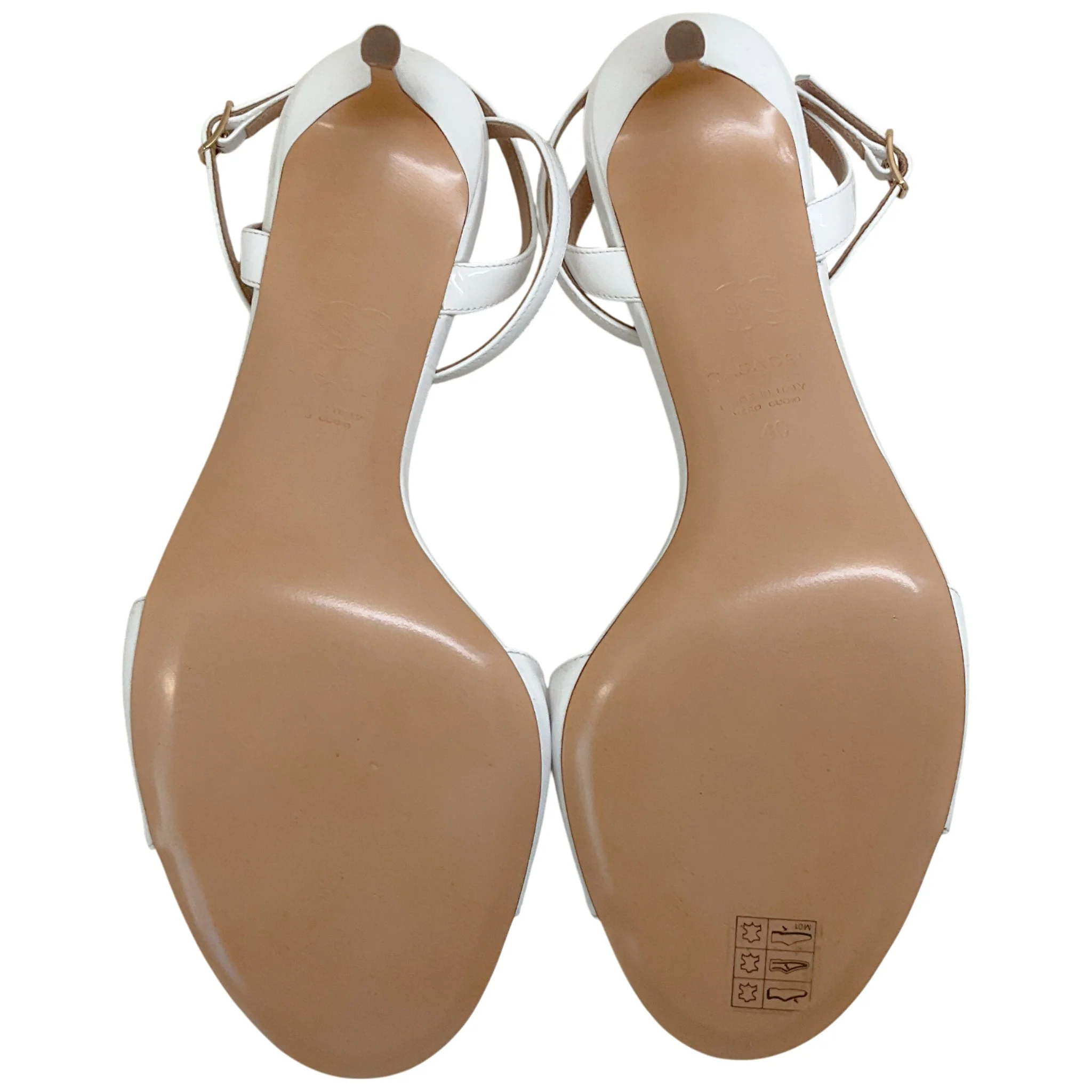 Casadei White Patent Leather Tiffany Bianco Sandals - Image 11