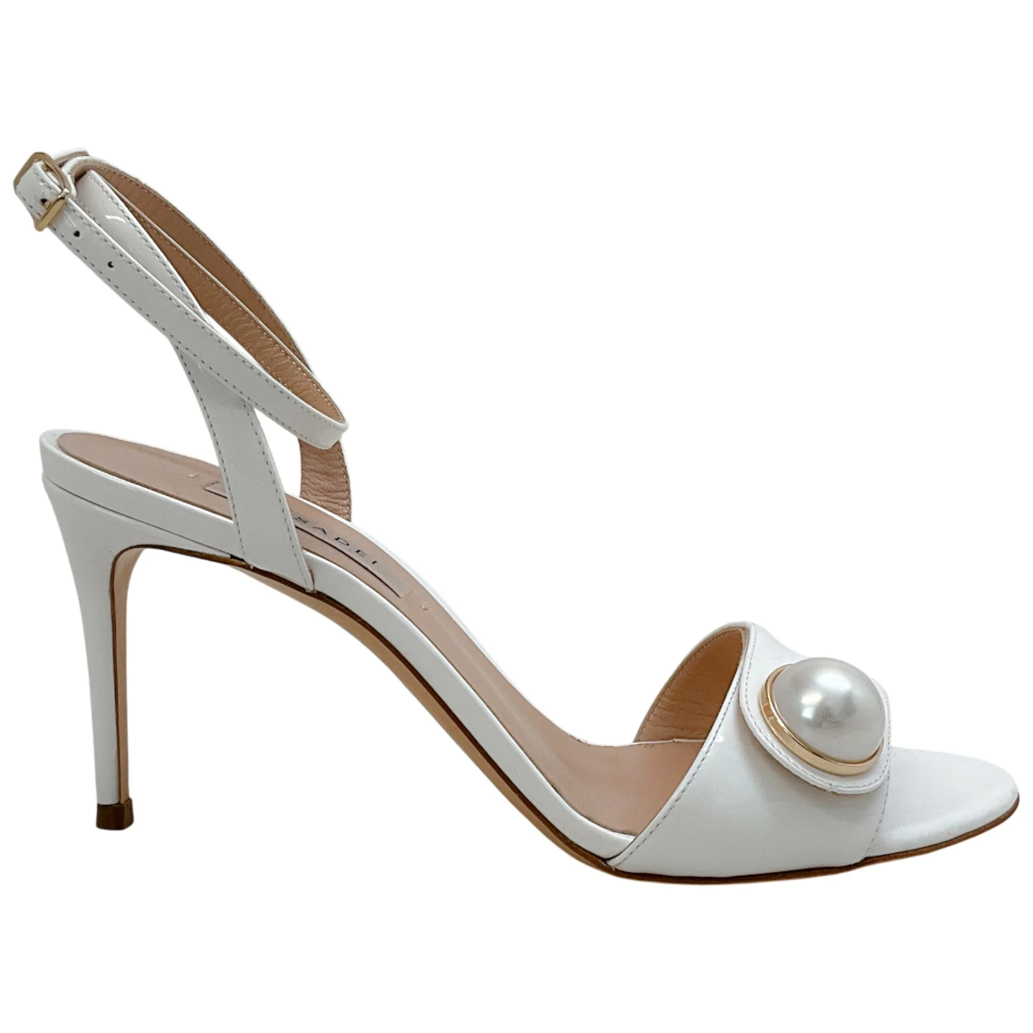 Casadei White Patent Leather Tiffany Bianco Sandals - Image 2