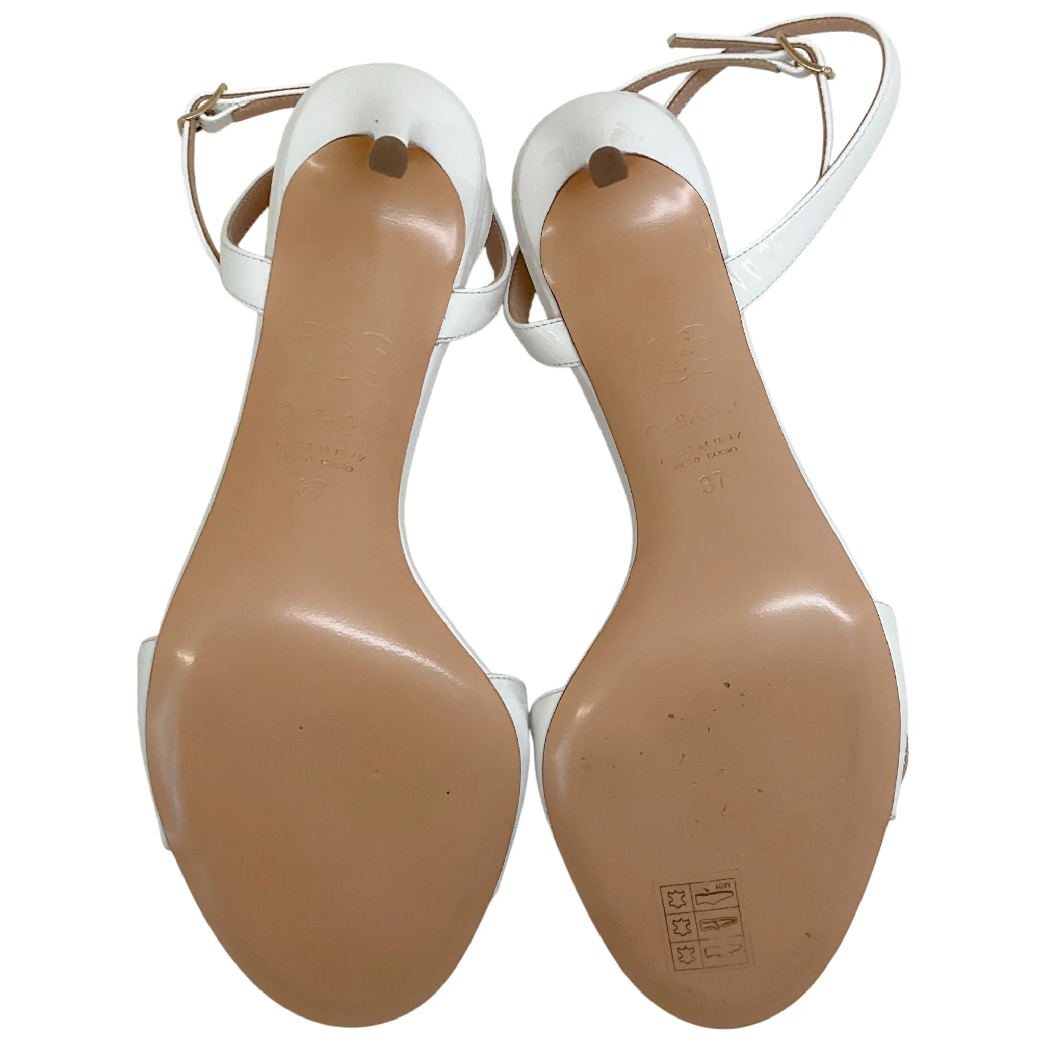 Casadei White Patent Leather Tiffany Bianco Sandals - Image 8