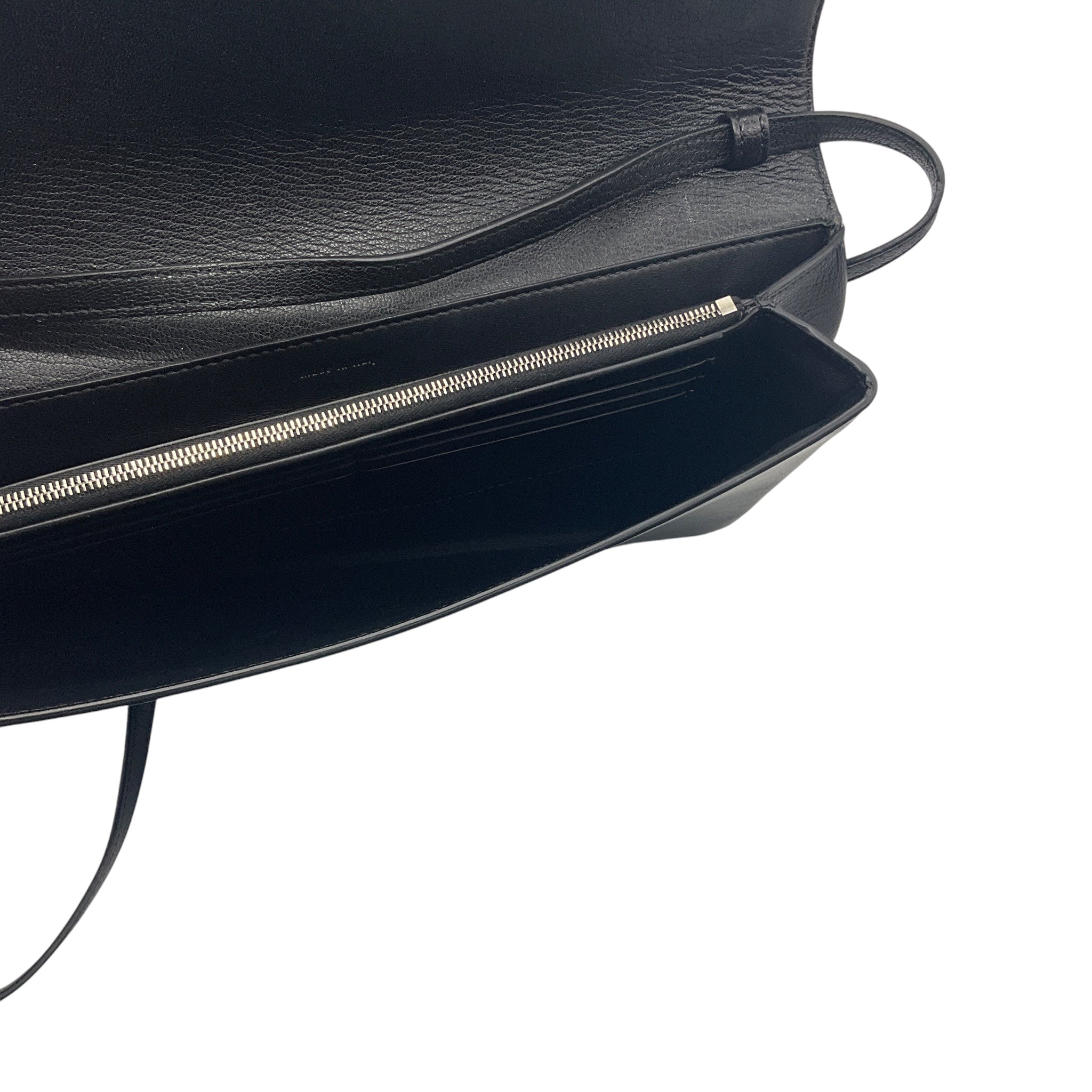 Celine Black Leather Folded Clutch - Image 6